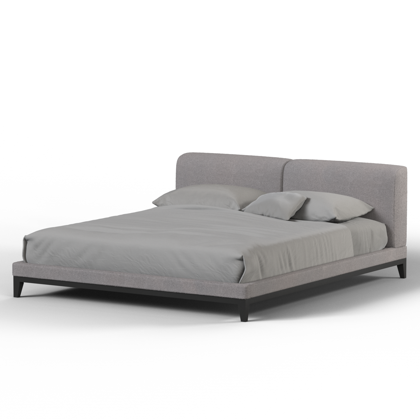 Infinity Upholstered Double Bed with Elegant Headboard