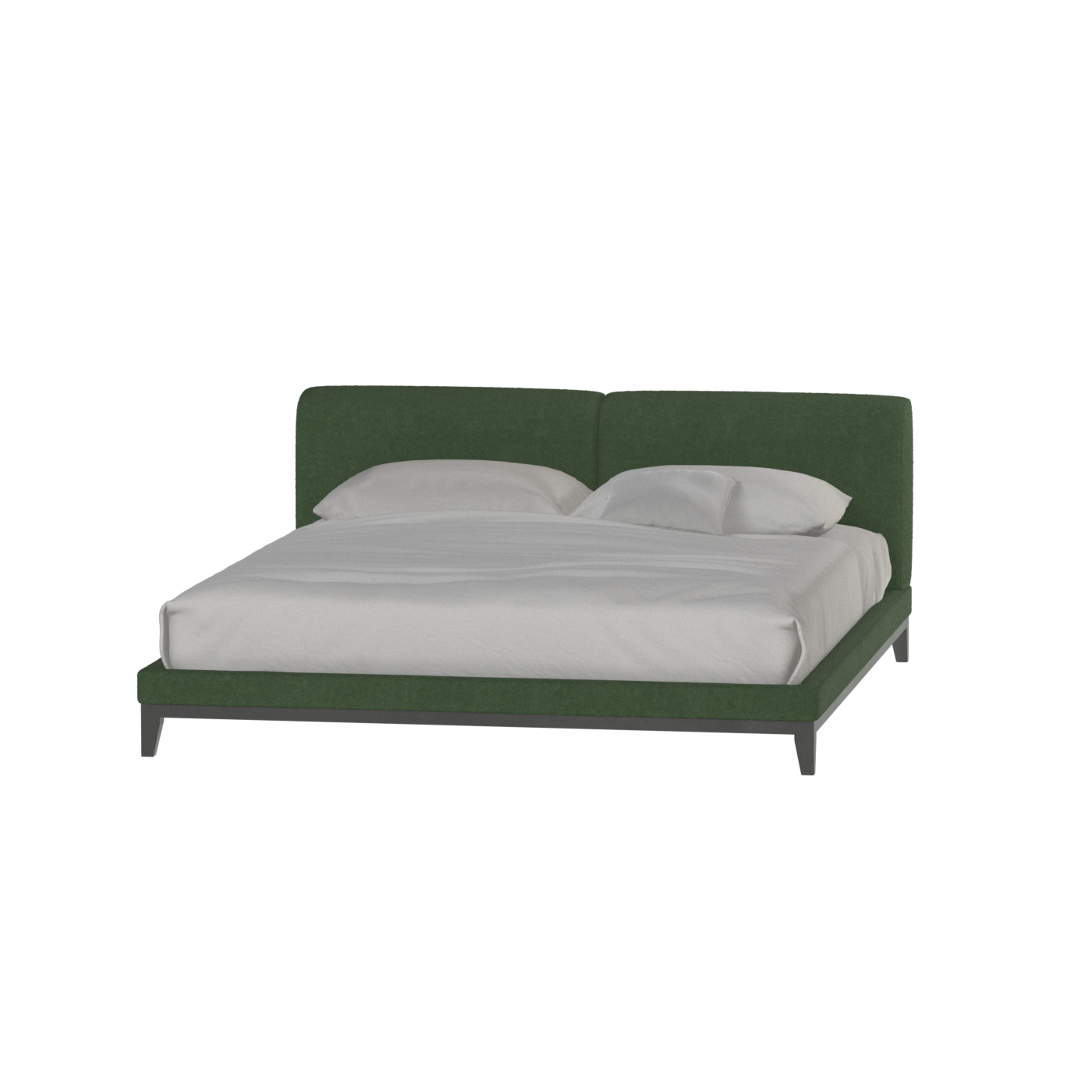 Infinity Upholstered Double Bed with Elegant Headboard