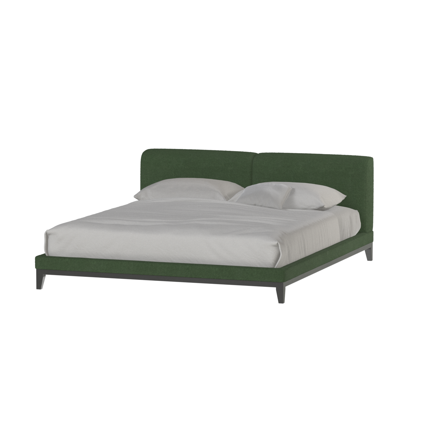 Infinity Upholstered Double Bed with Elegant Headboard