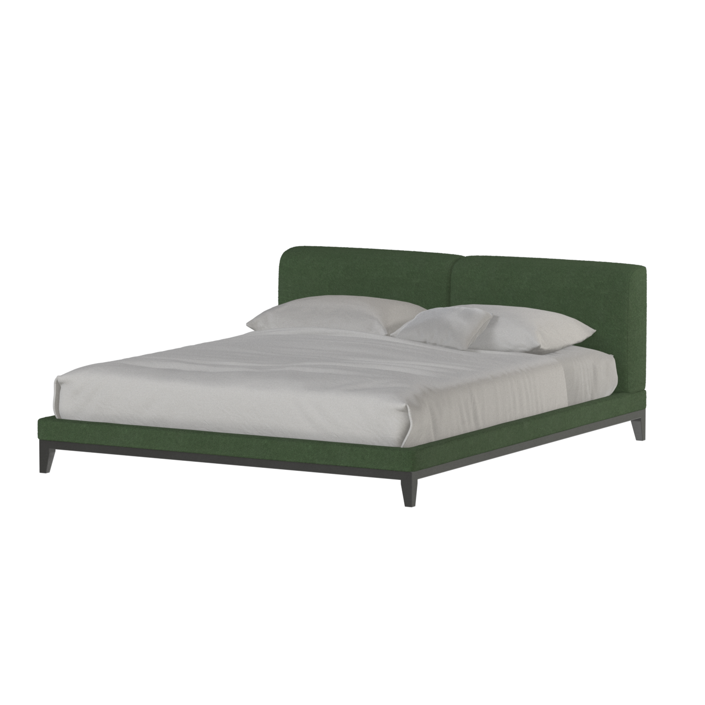 Infinity Upholstered Double Bed with Elegant Headboard
