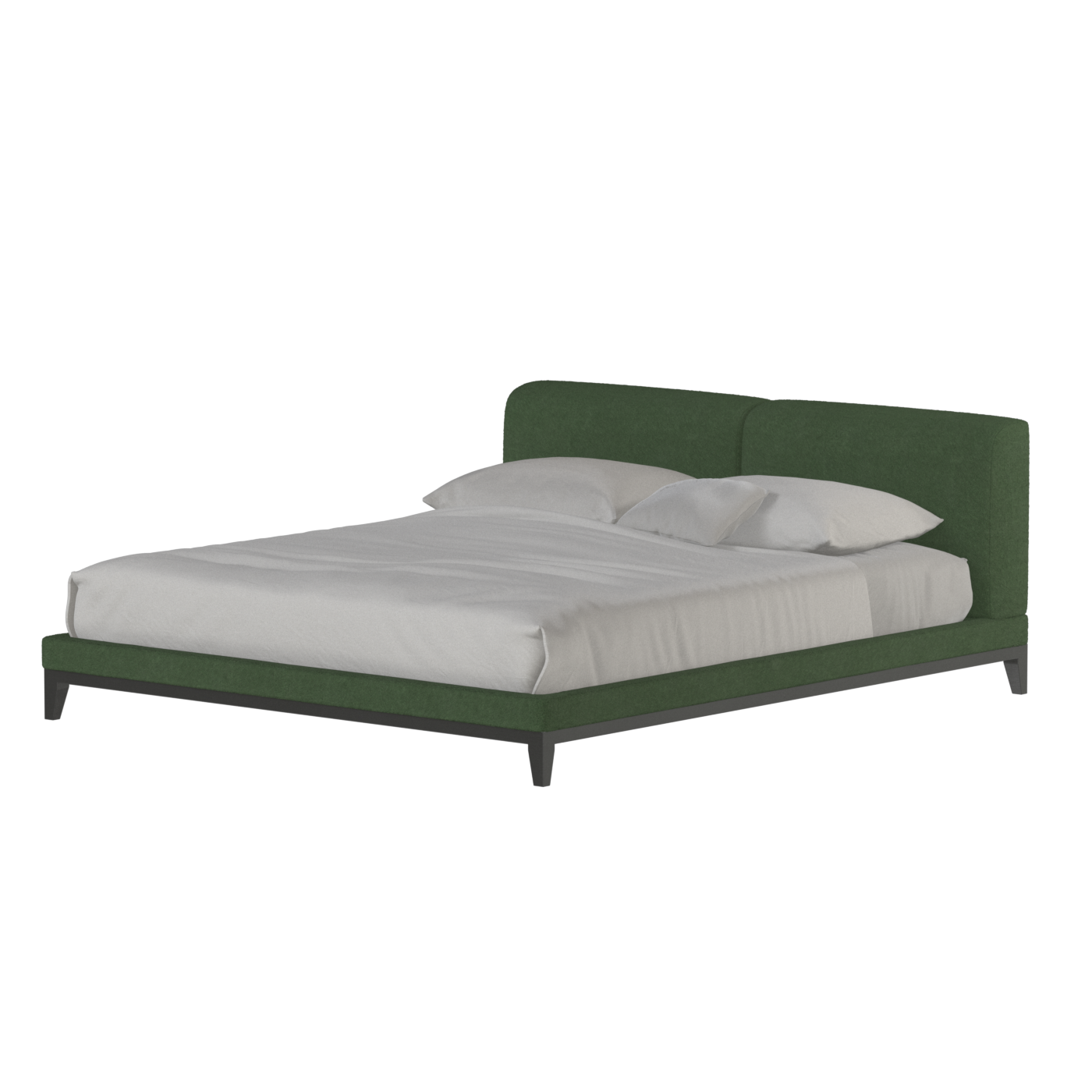 Infinity Upholstered Double Bed with Elegant Headboard