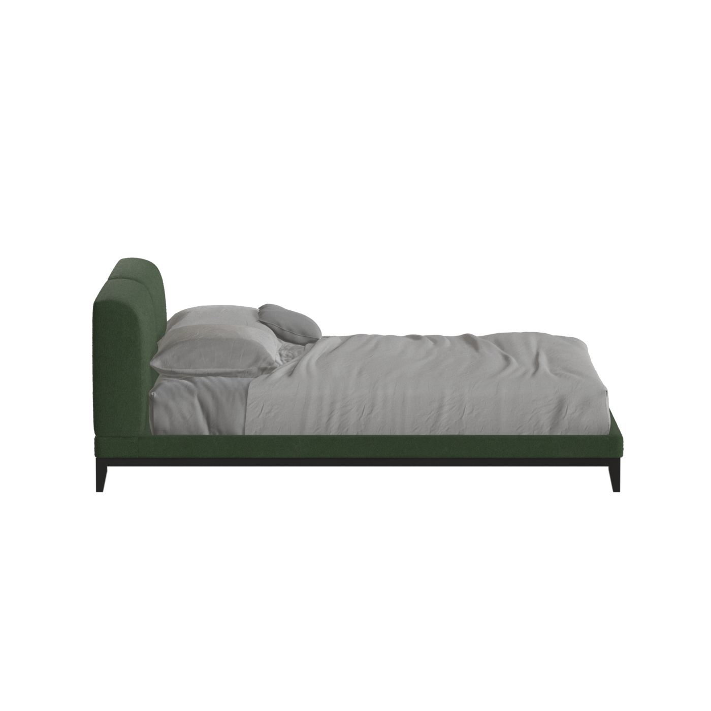 Infinity Upholstered Double Bed with Elegant Headboard