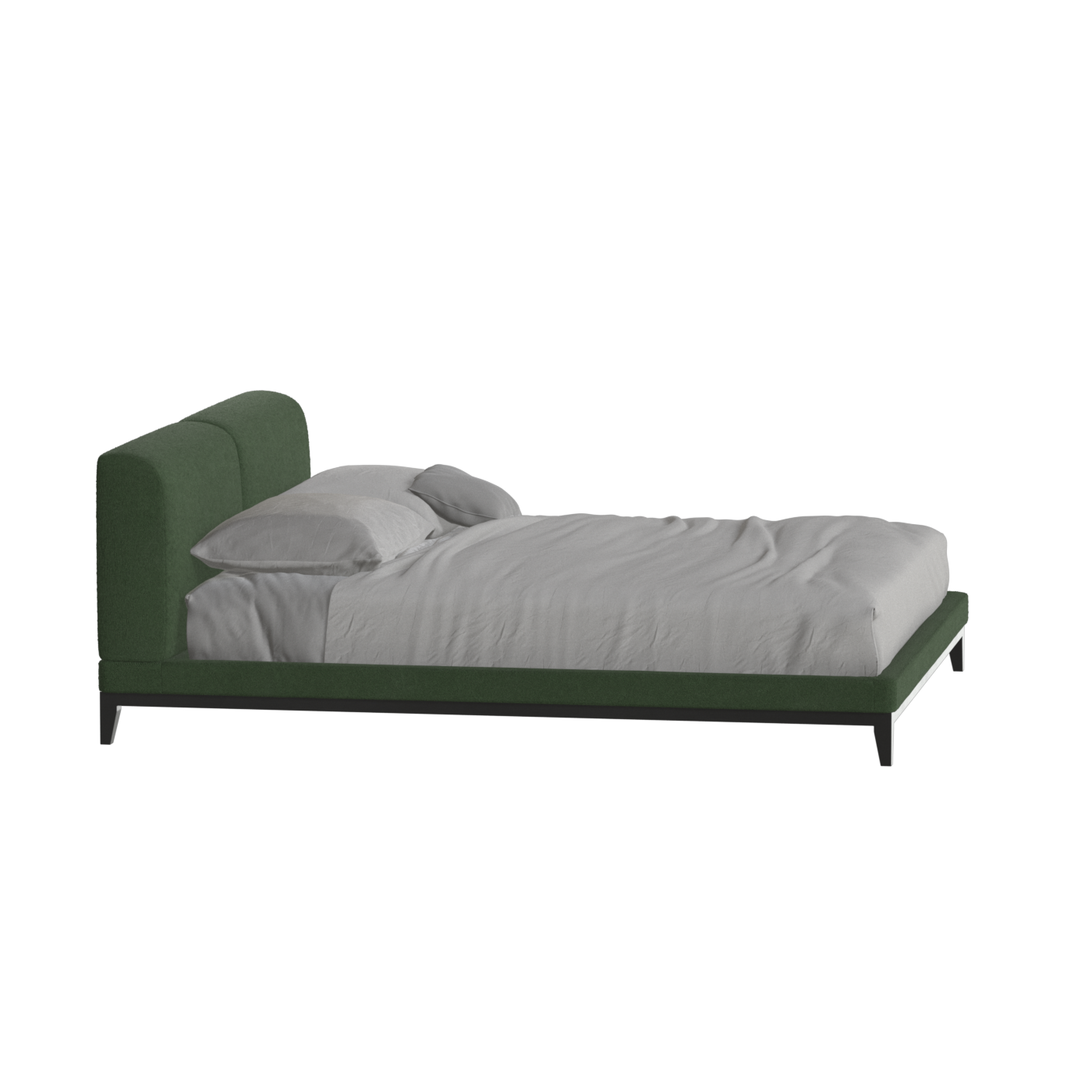 Infinity Upholstered Double Bed with Elegant Headboard