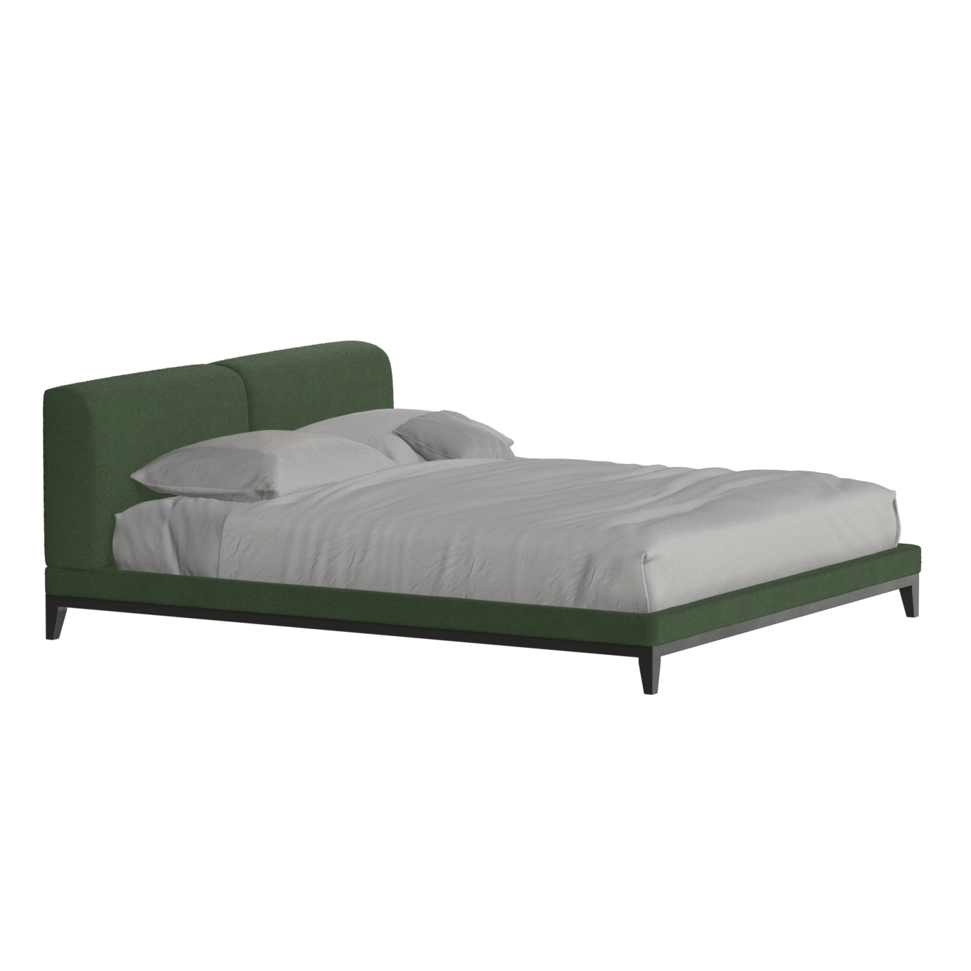 Infinity Upholstered Double Bed with Elegant Headboard