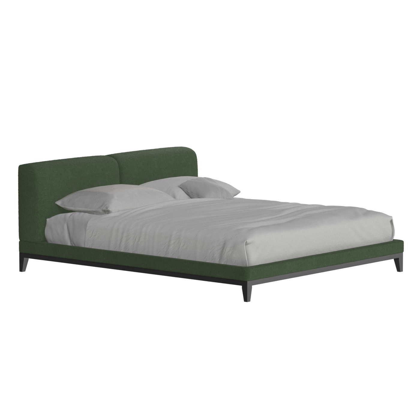 Infinity Upholstered Double Bed with Elegant Headboard