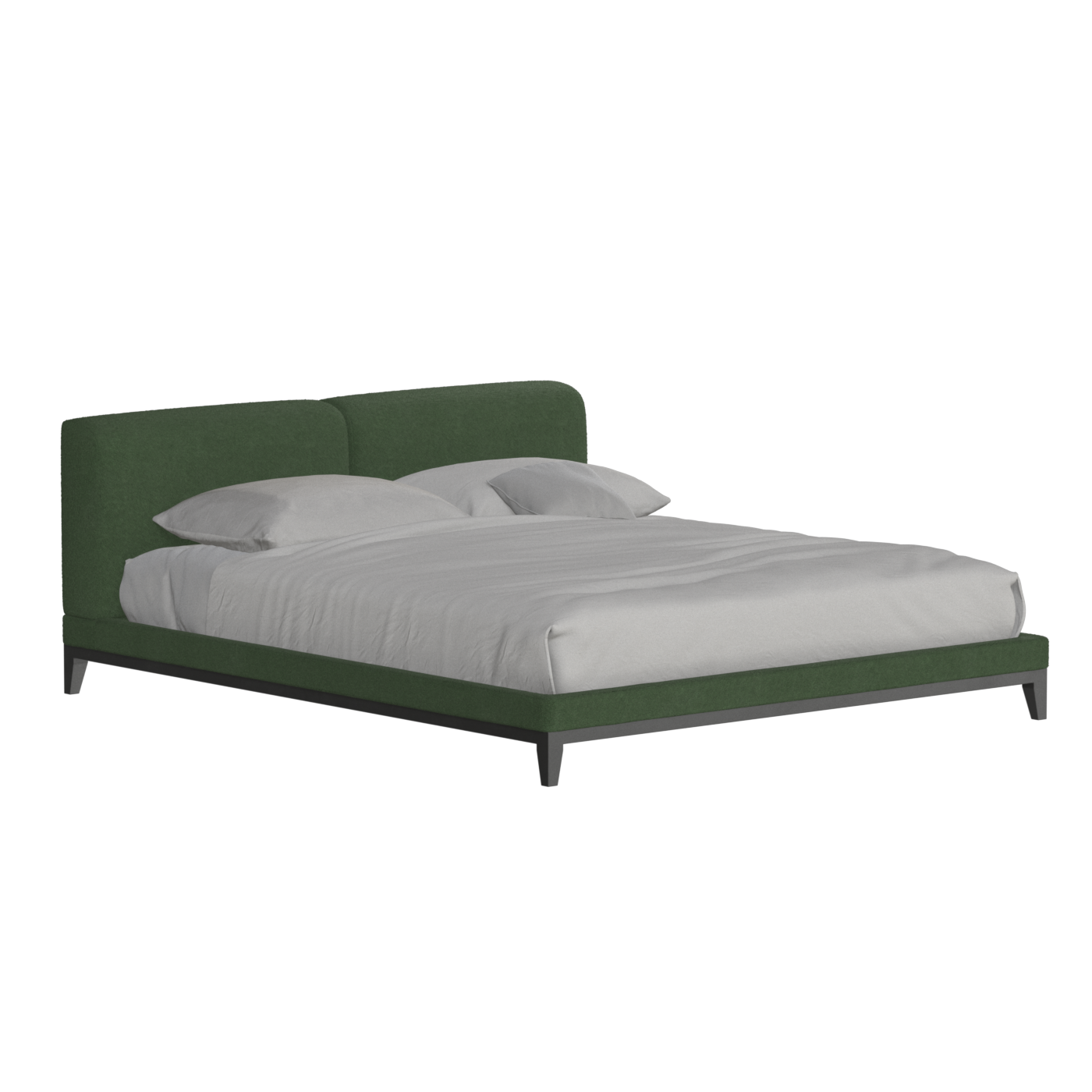 Infinity Upholstered Double Bed with Elegant Headboard
