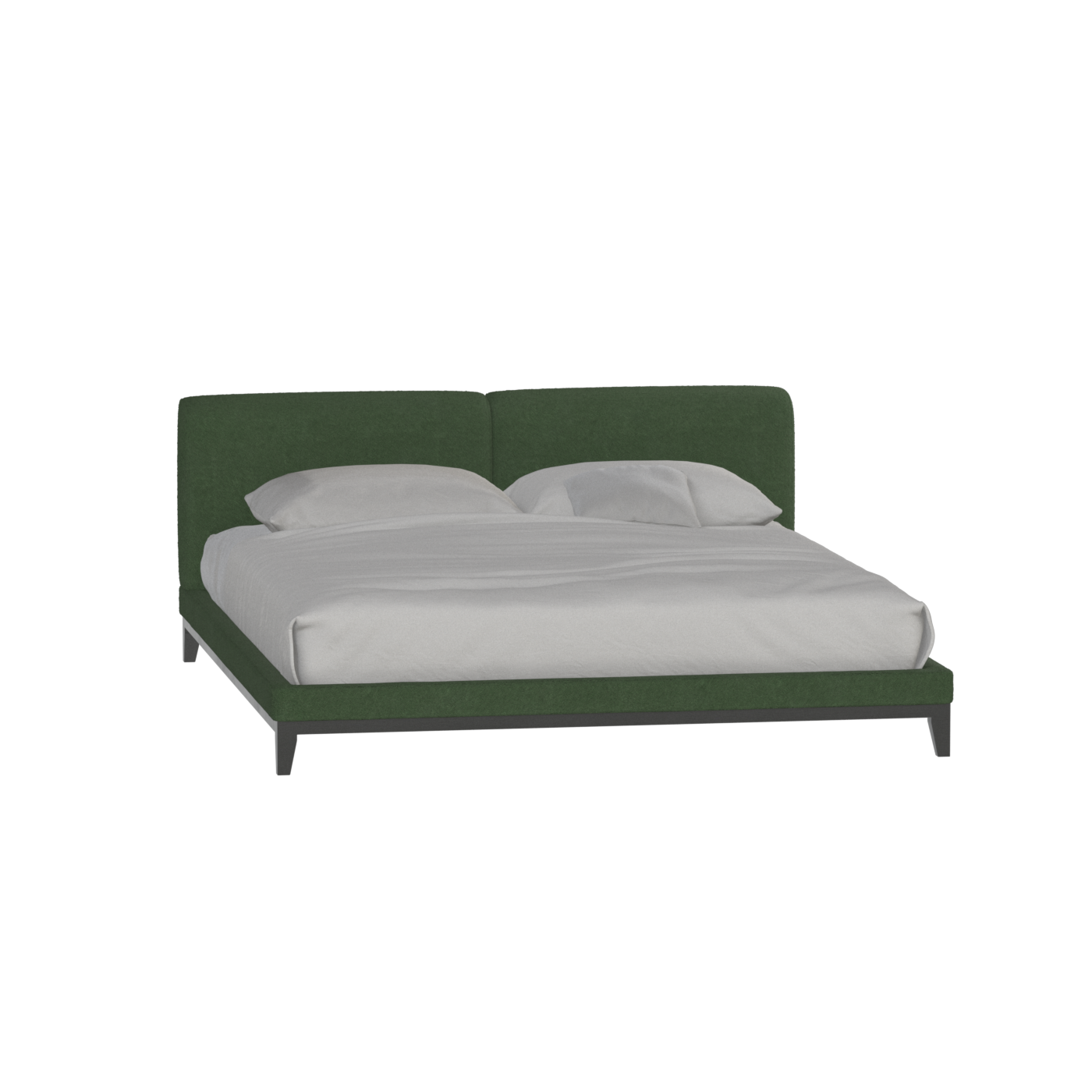 Infinity Upholstered Double Bed with Elegant Headboard