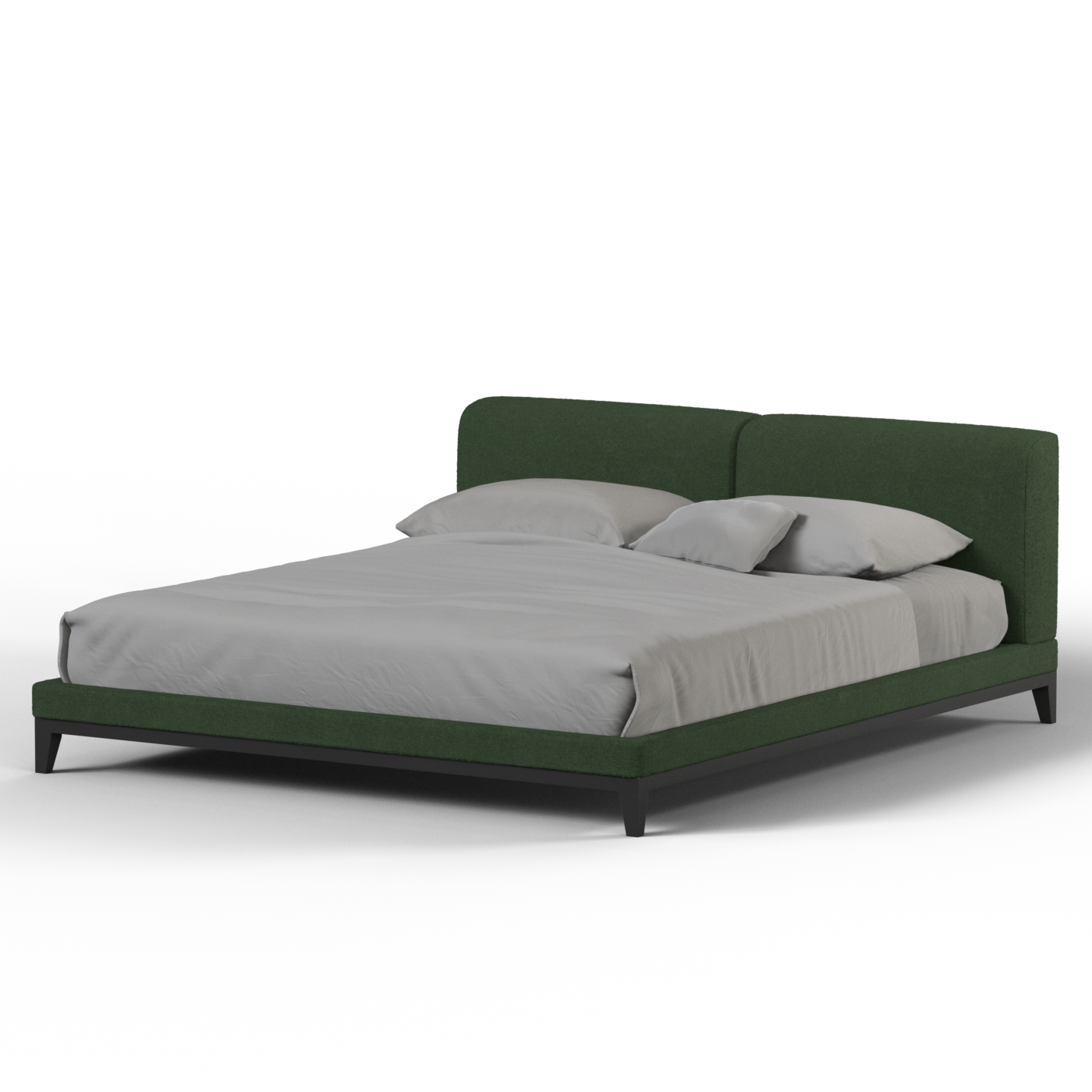Infinity Upholstered Double Bed with Elegant Headboard