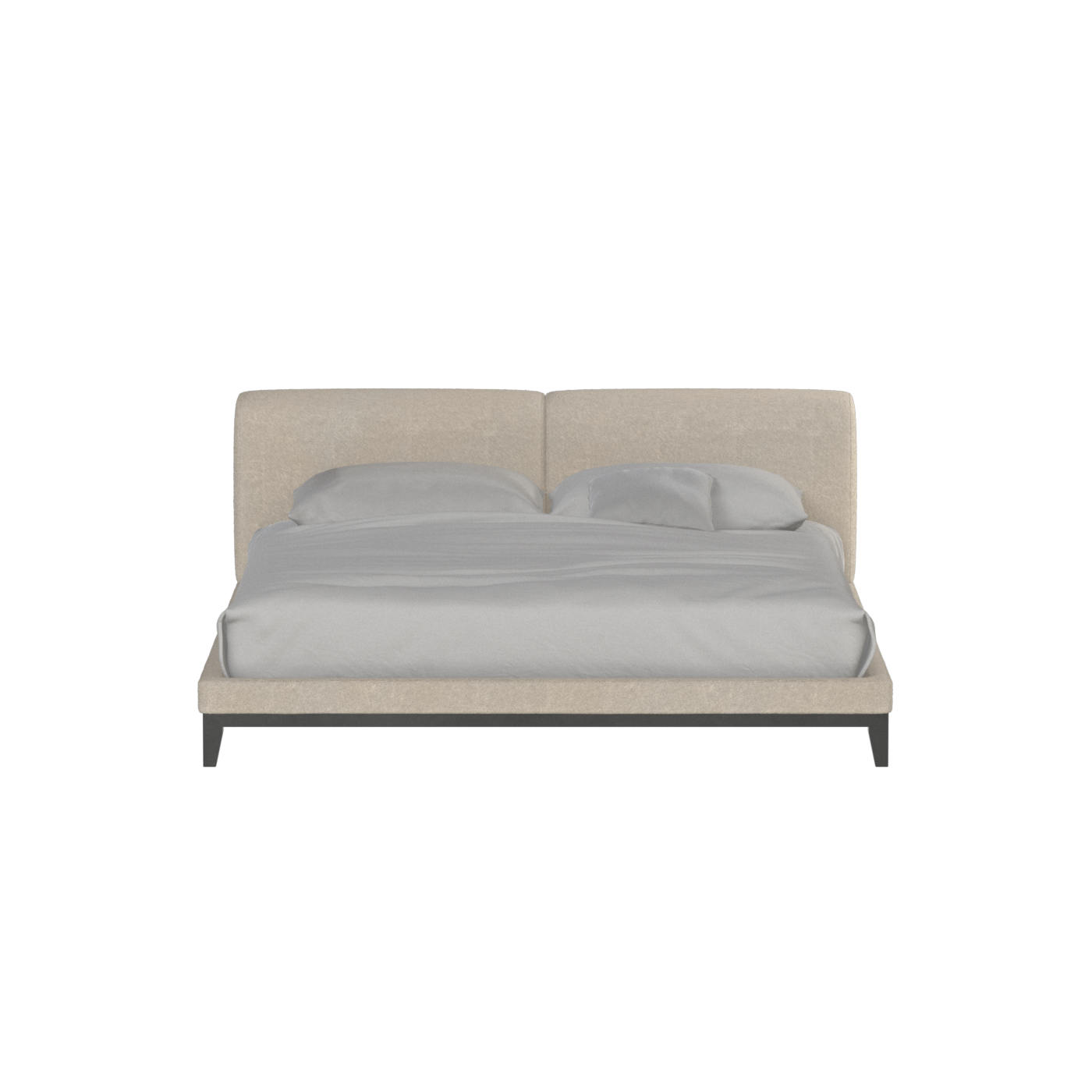 Infinity Upholstered Double Bed with Elegant Headboard