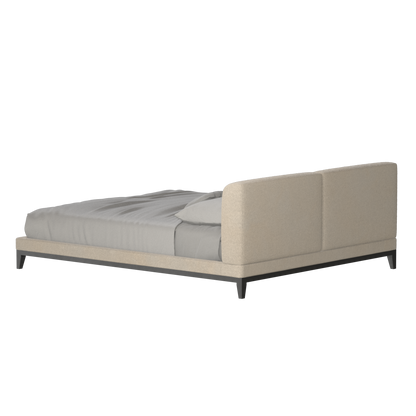 Infinity Upholstered Double Bed with Elegant Headboard