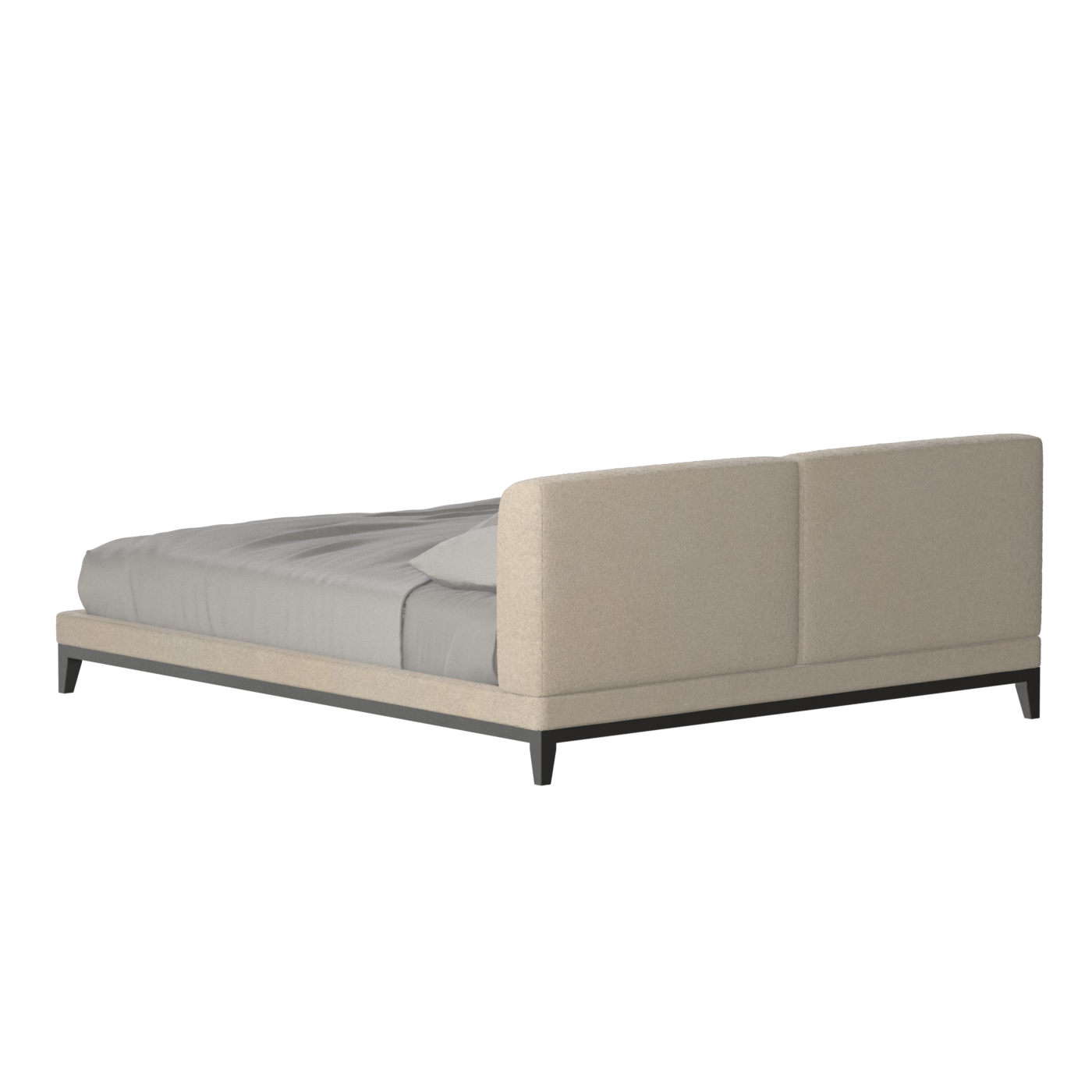 Infinity Upholstered Double Bed with Elegant Headboard