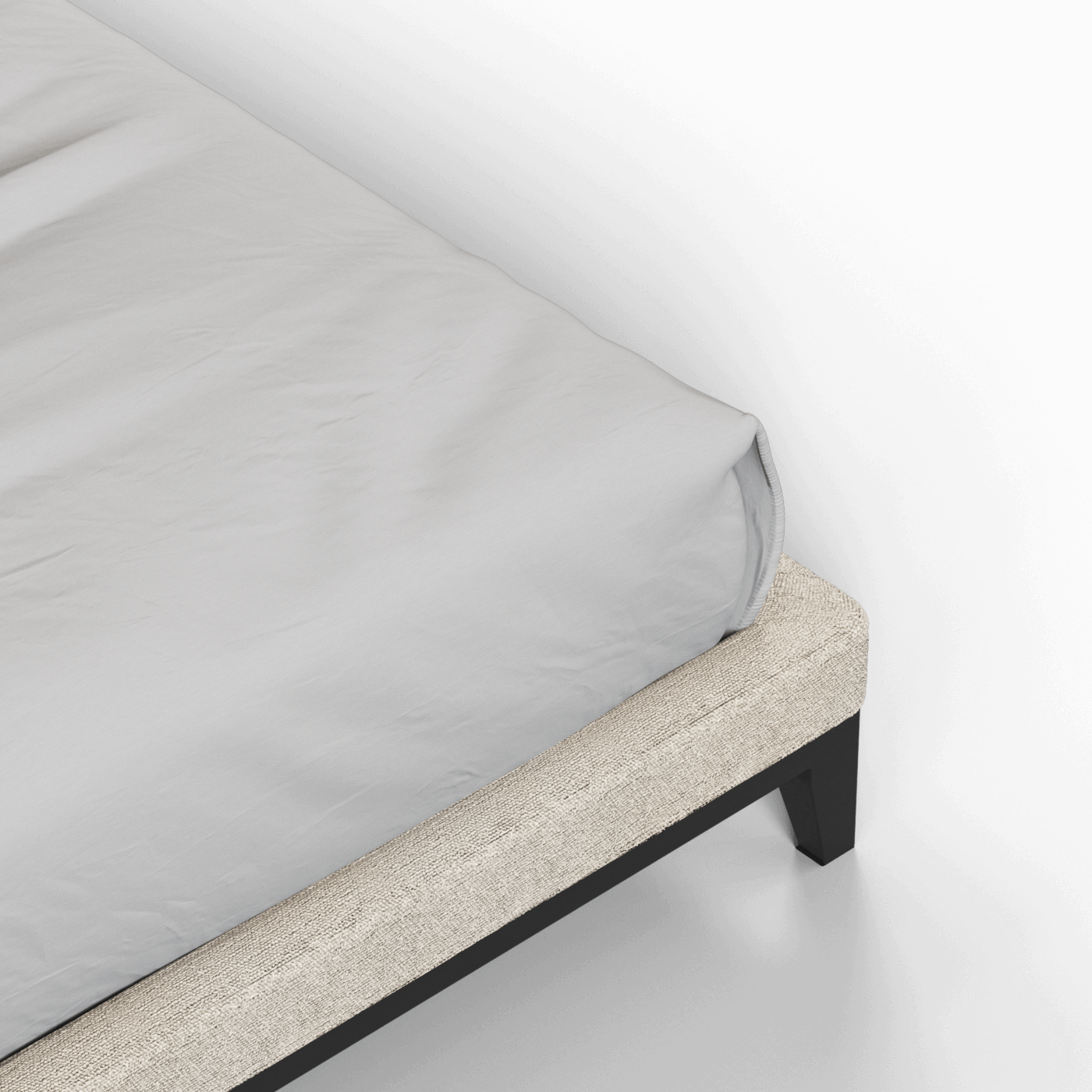 Infinity Upholstered Double Bed with Elegant Headboard