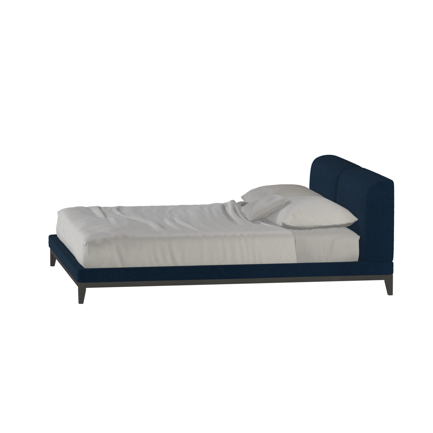 Lit double rembourré Infinity avec tête de lit élégante