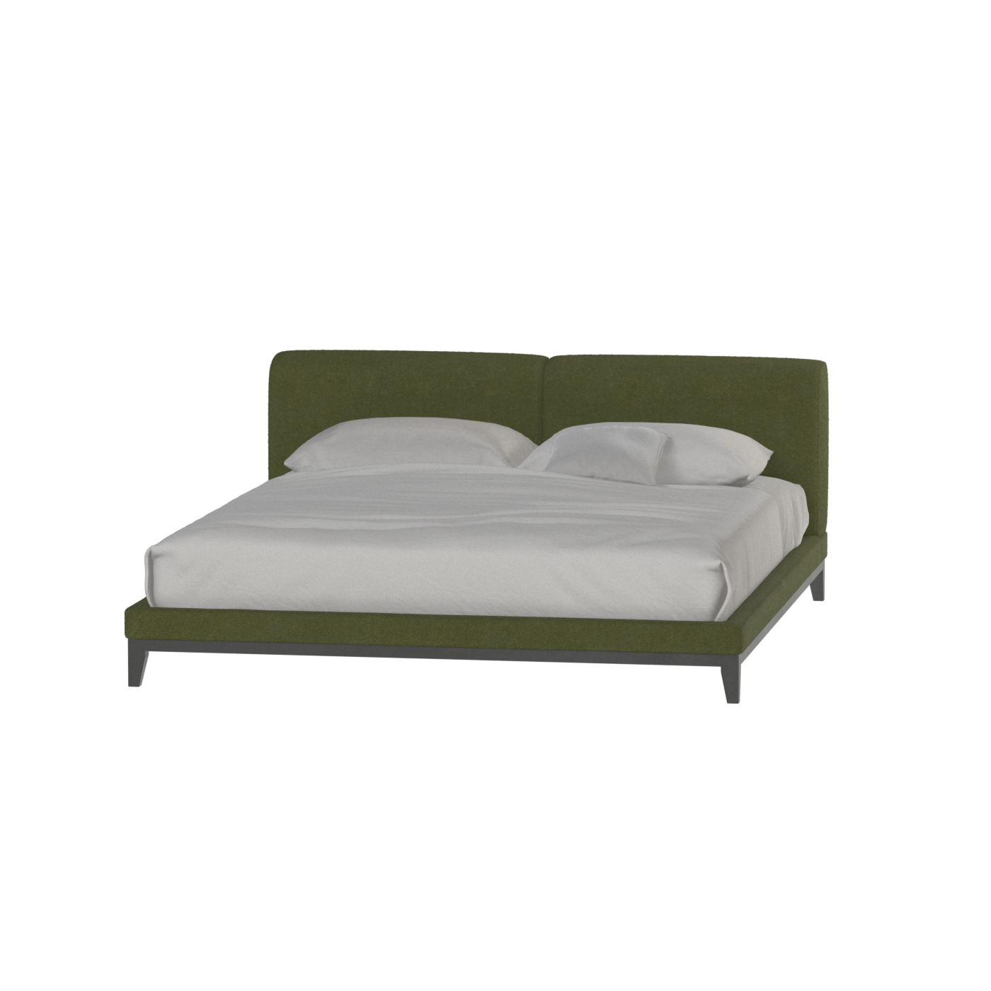 Infinity Upholstered Double Bed with Elegant Headboard