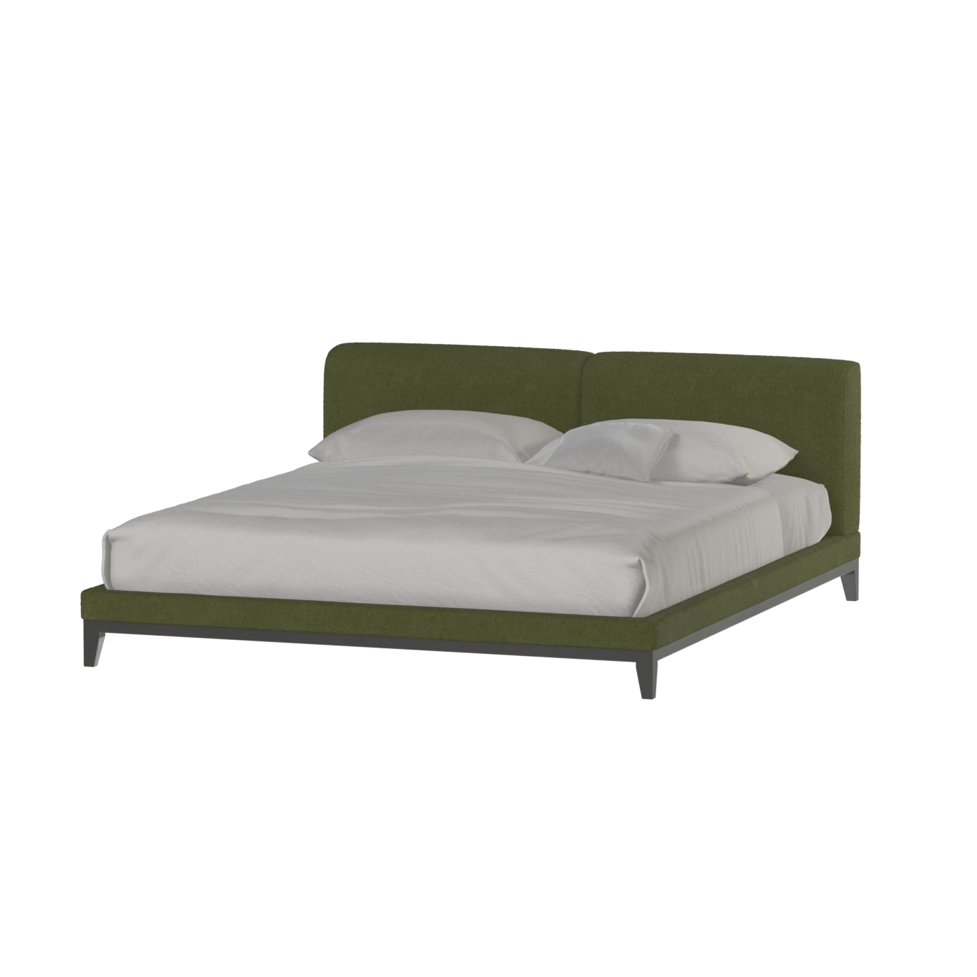 Infinity Upholstered Double Bed with Elegant Headboard