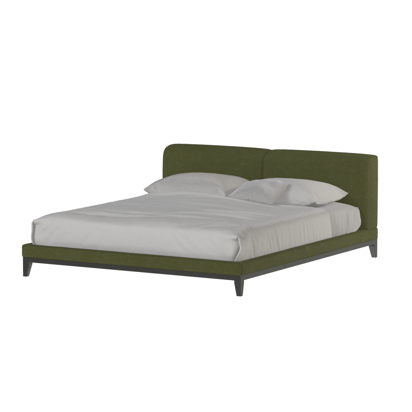 Infinity Upholstered Double Bed with Elegant Headboard