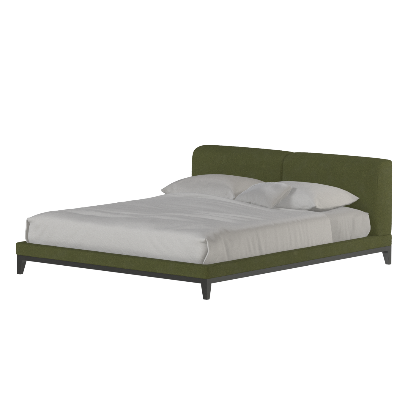Infinity Upholstered Double Bed with Elegant Headboard