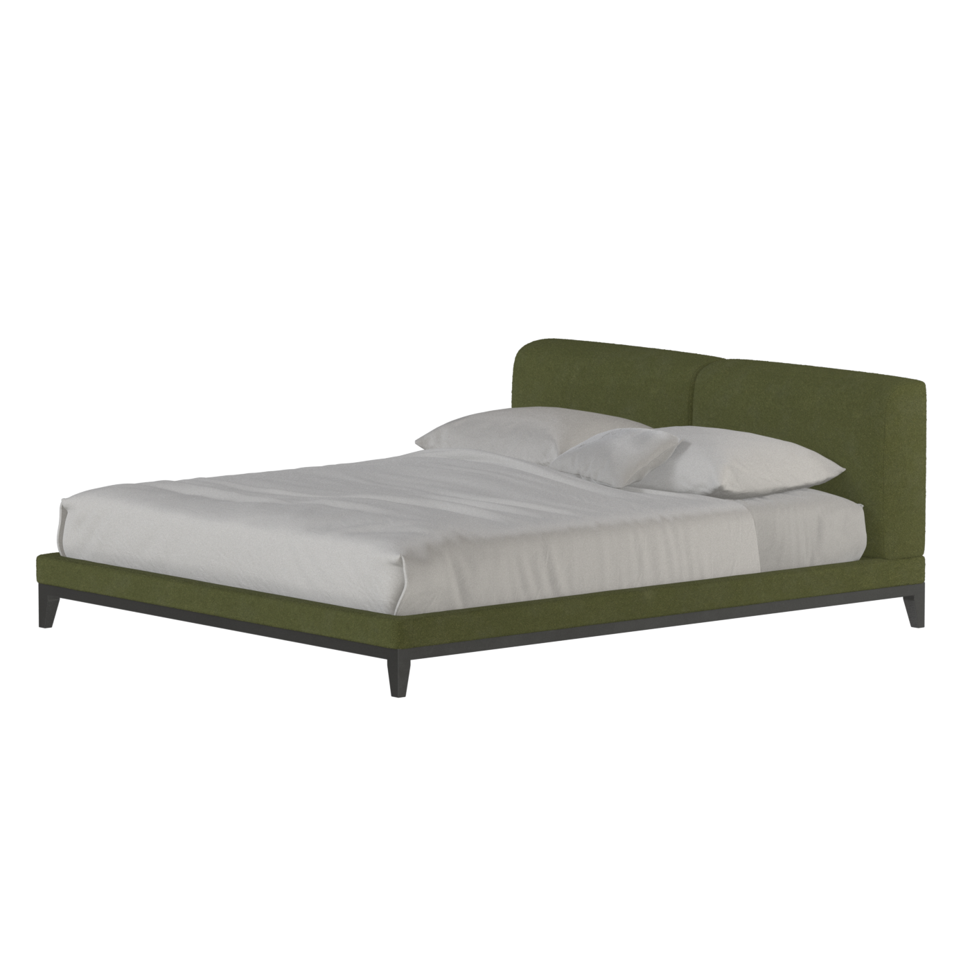 Infinity Upholstered Double Bed with Elegant Headboard