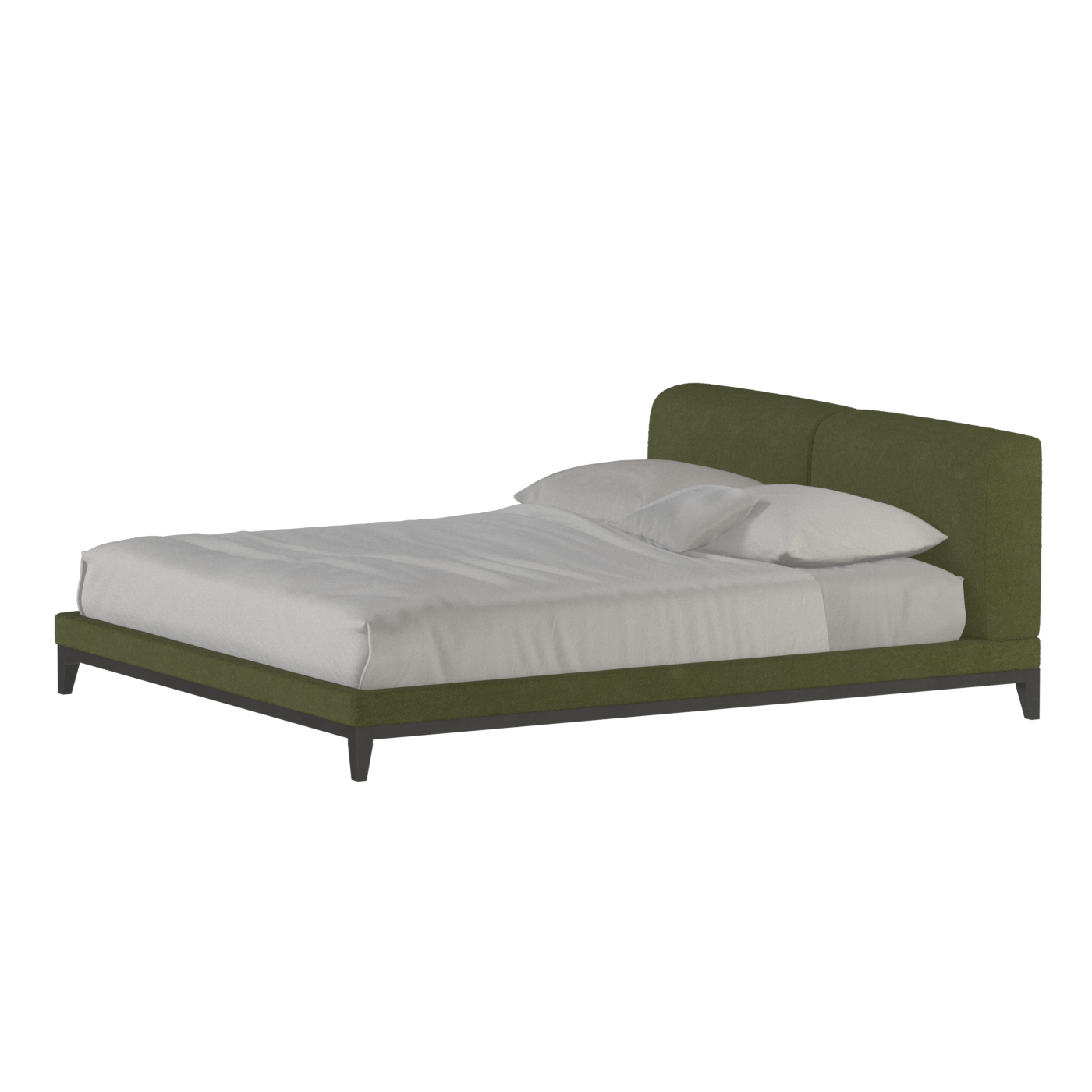 Infinity Upholstered Double Bed with Elegant Headboard