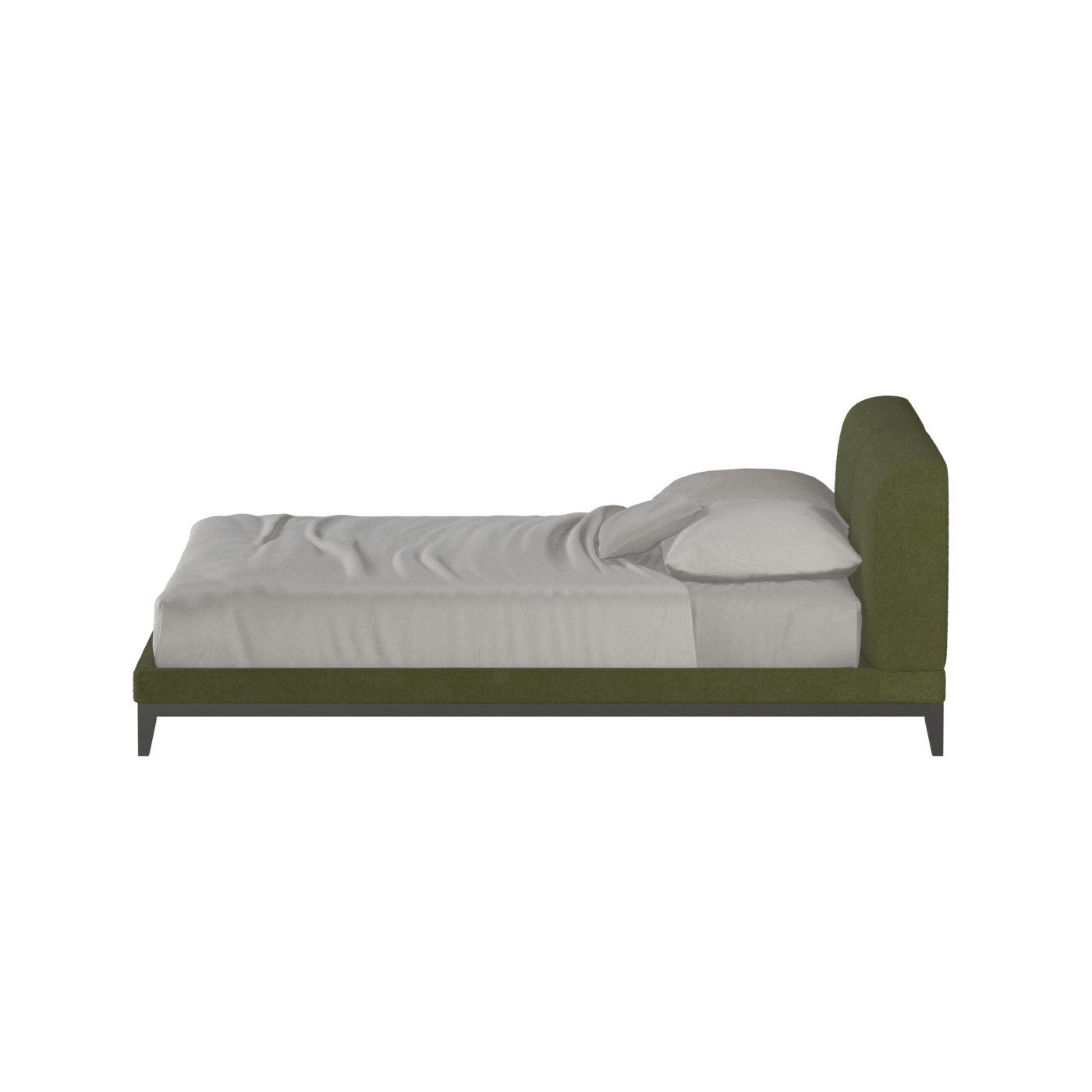 Infinity Upholstered Double Bed with Elegant Headboard