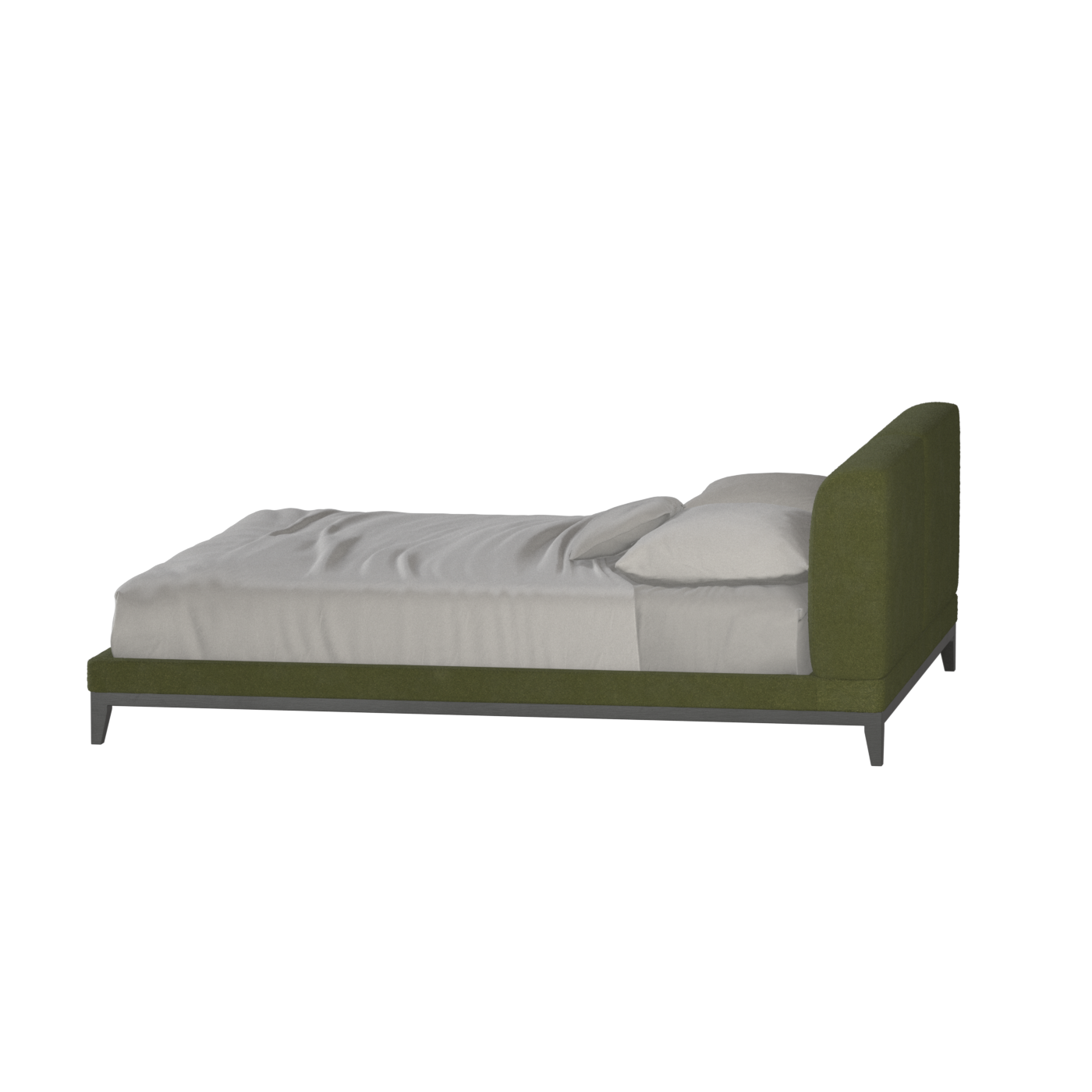 Infinity Upholstered Double Bed with Elegant Headboard