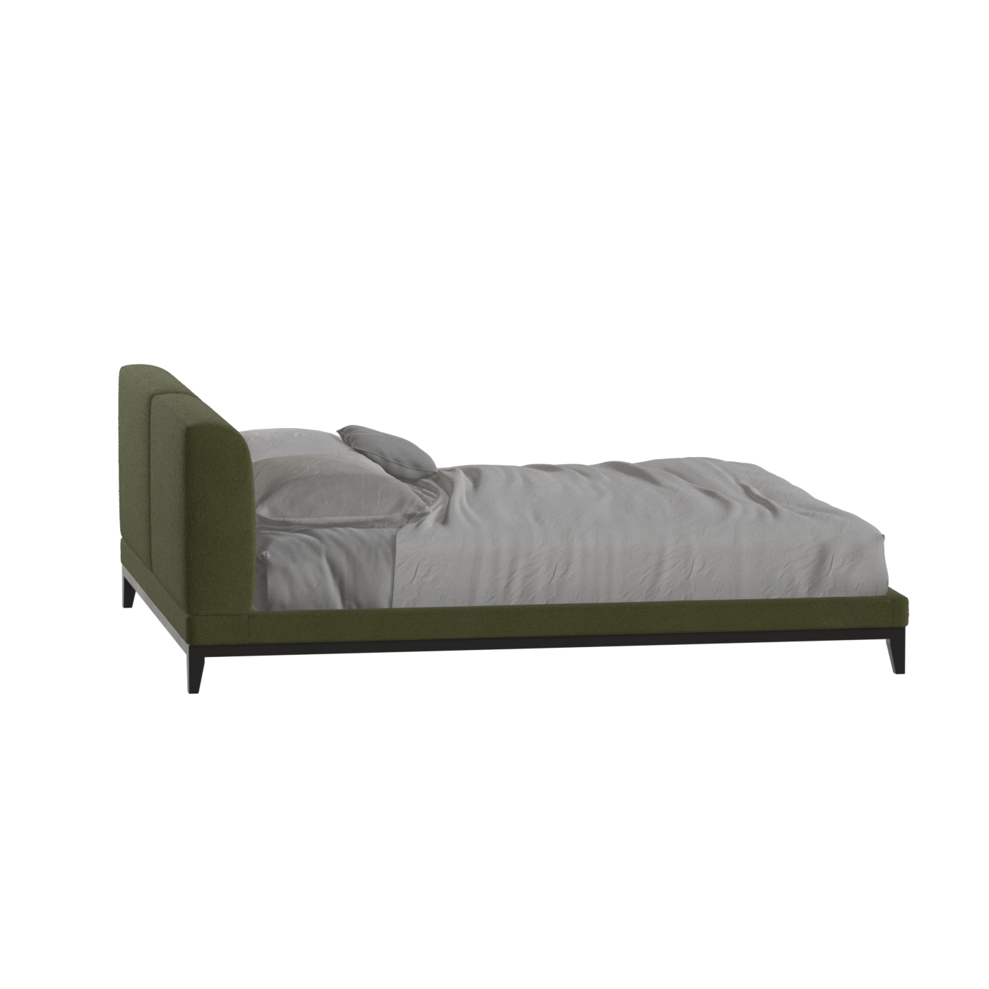 Infinity Upholstered Double Bed with Elegant Headboard