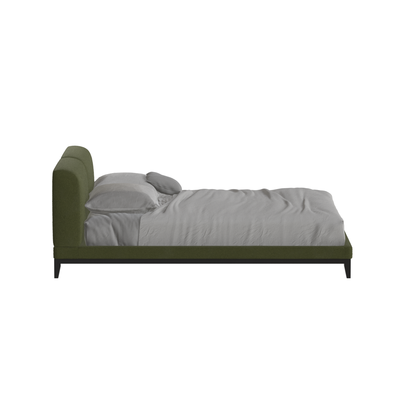 Infinity Upholstered Double Bed with Elegant Headboard