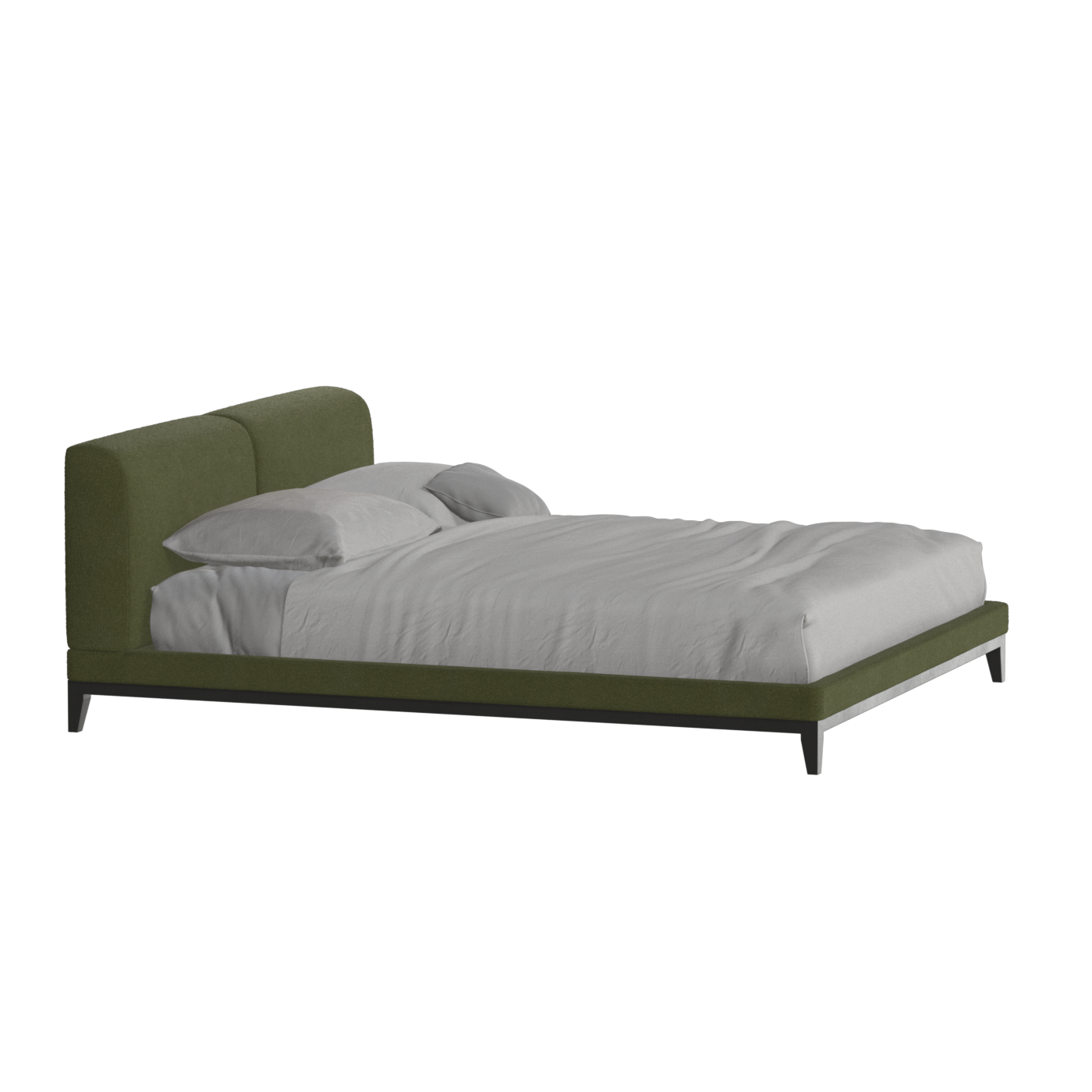 Infinity Upholstered Double Bed with Elegant Headboard