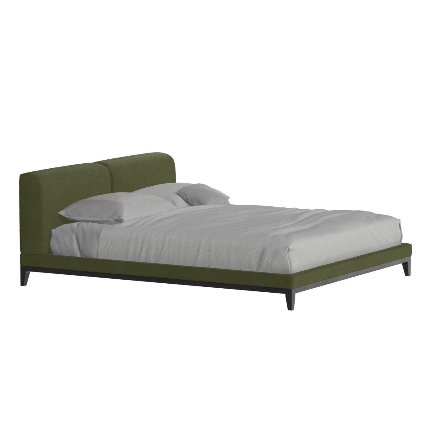Infinity Upholstered Double Bed with Elegant Headboard