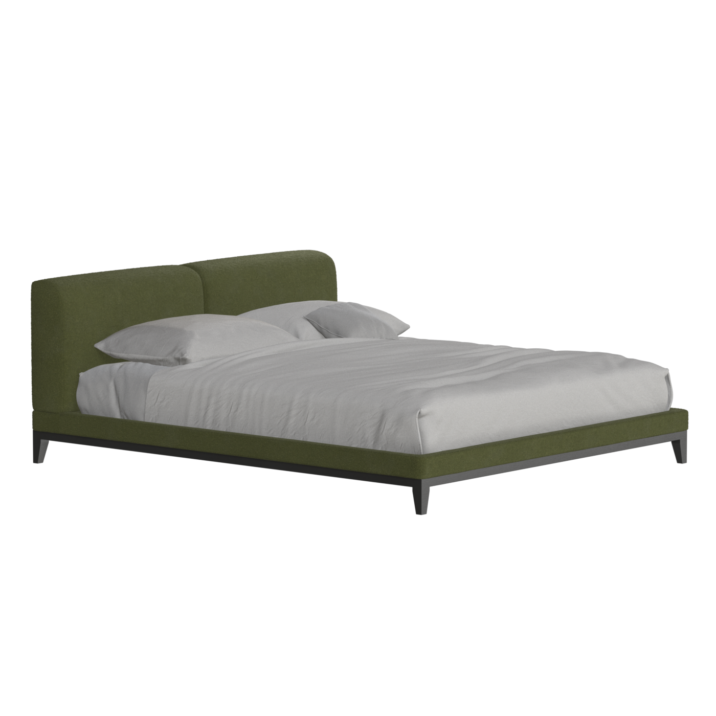 Infinity Upholstered Double Bed with Elegant Headboard