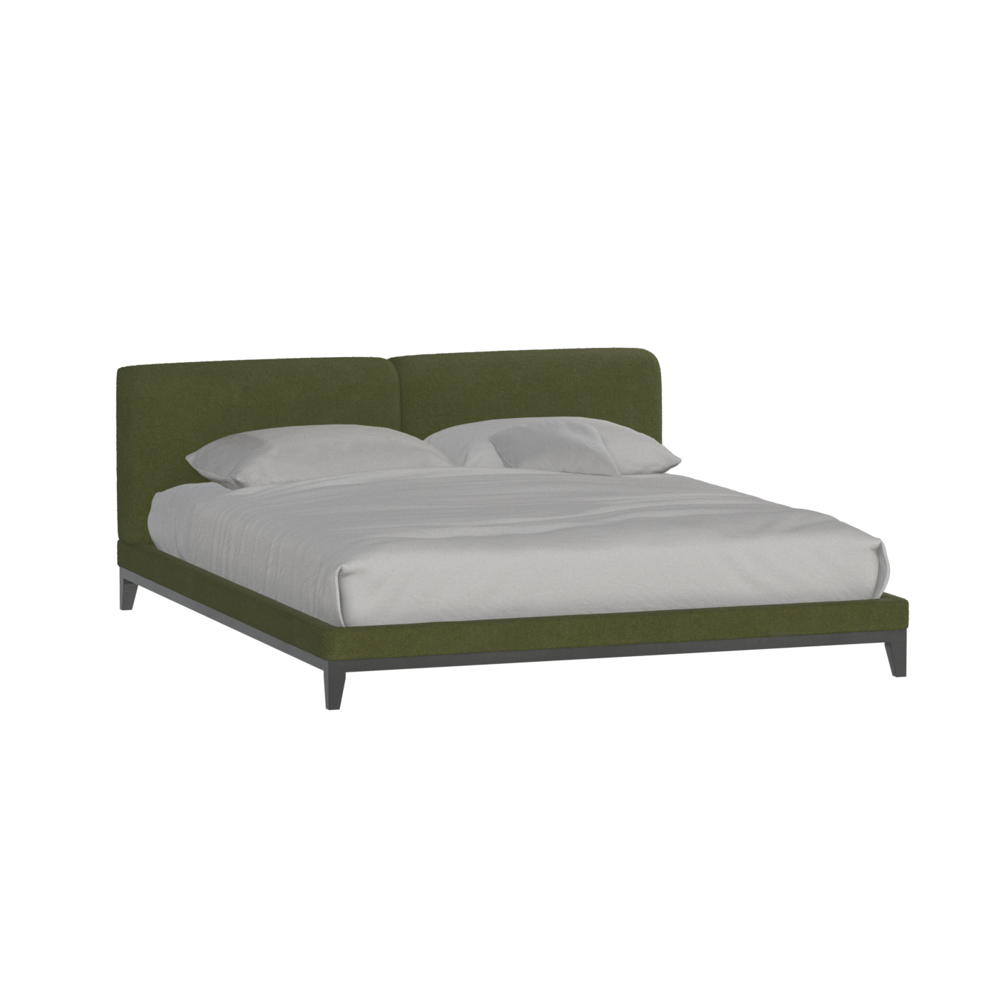 Infinity Upholstered Double Bed with Elegant Headboard