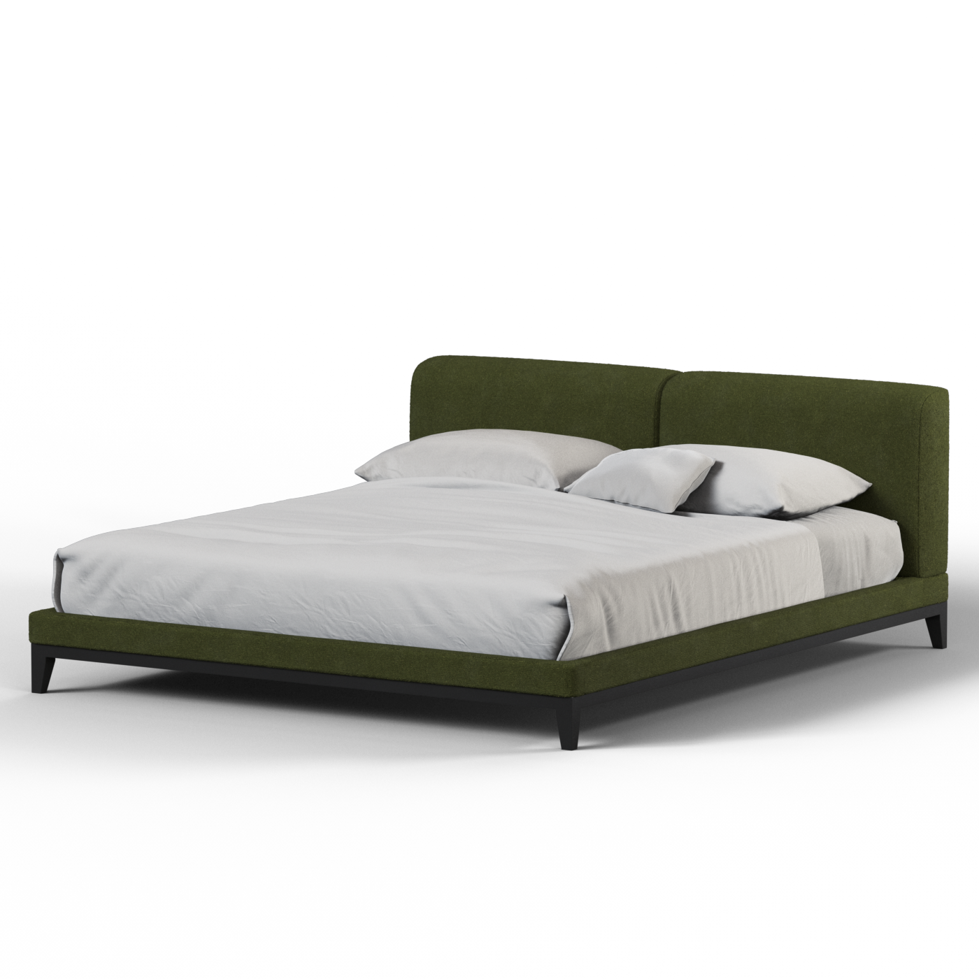 Infinity Upholstered Double Bed with Elegant Headboard