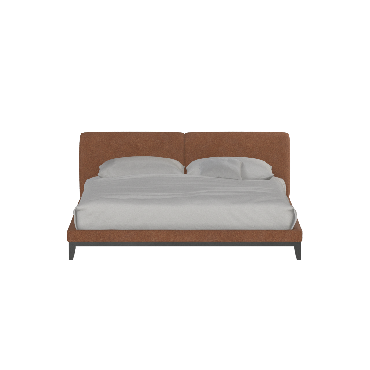 Infinity Upholstered Double Bed with Elegant Headboard