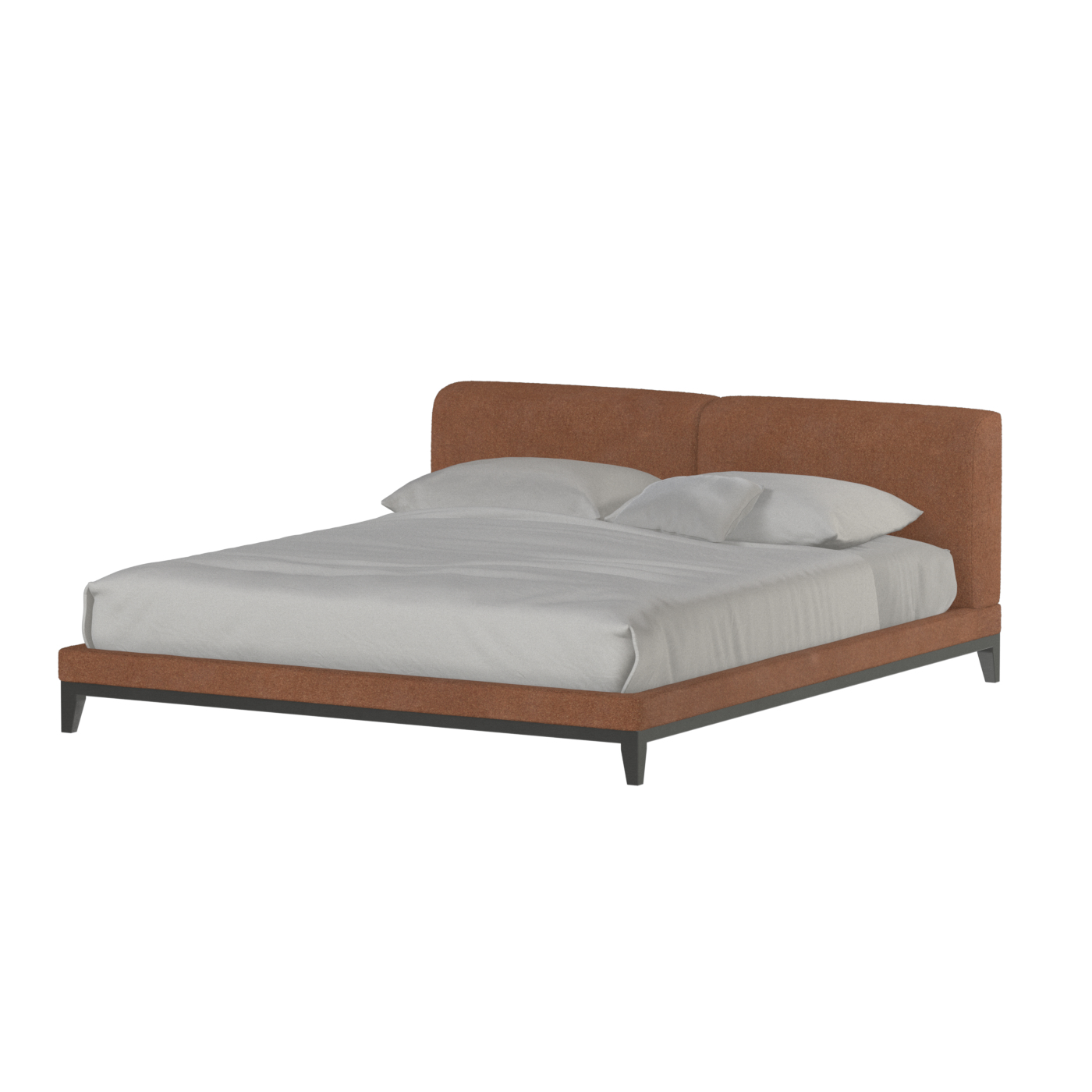 Infinity Upholstered Double Bed with Elegant Headboard