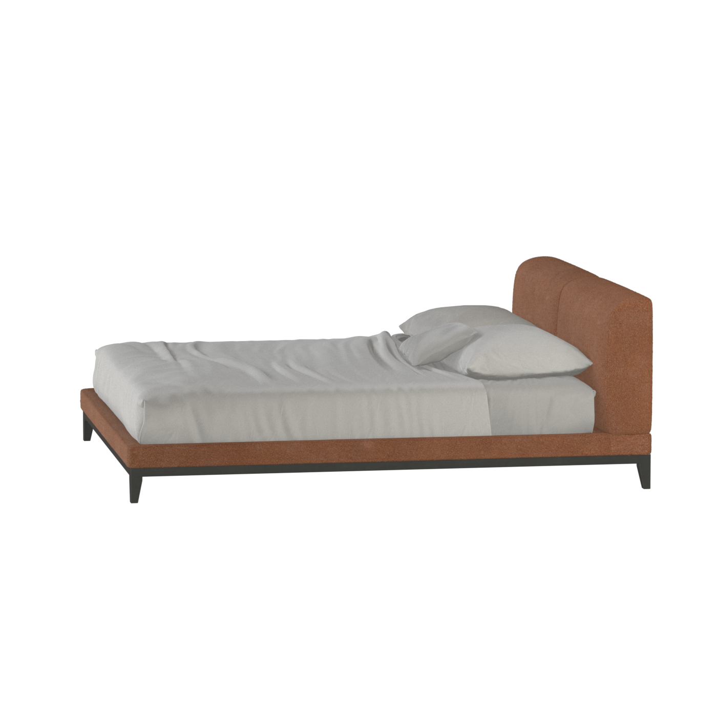 Infinity Upholstered Double Bed with Elegant Headboard