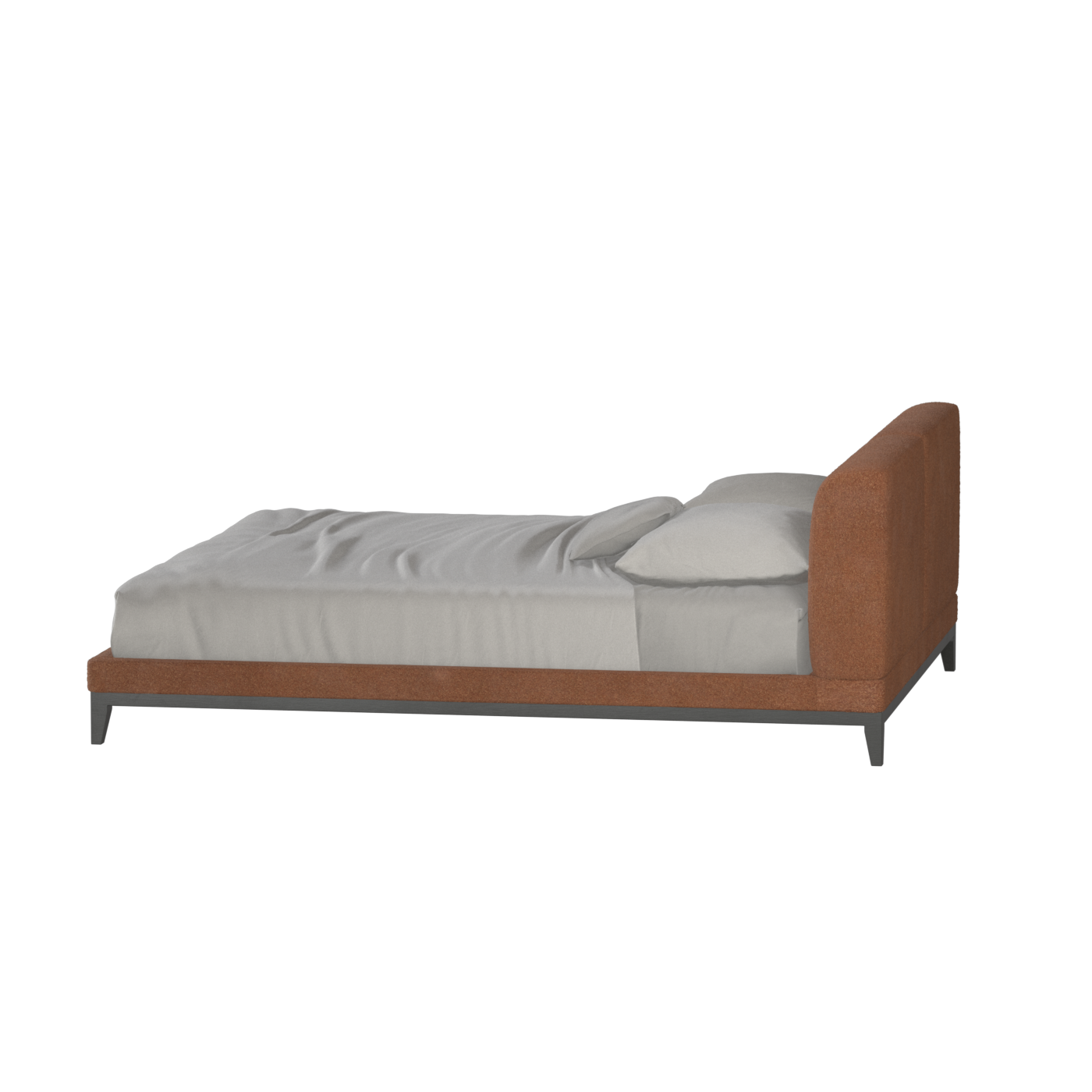 Infinity Upholstered Double Bed with Elegant Headboard