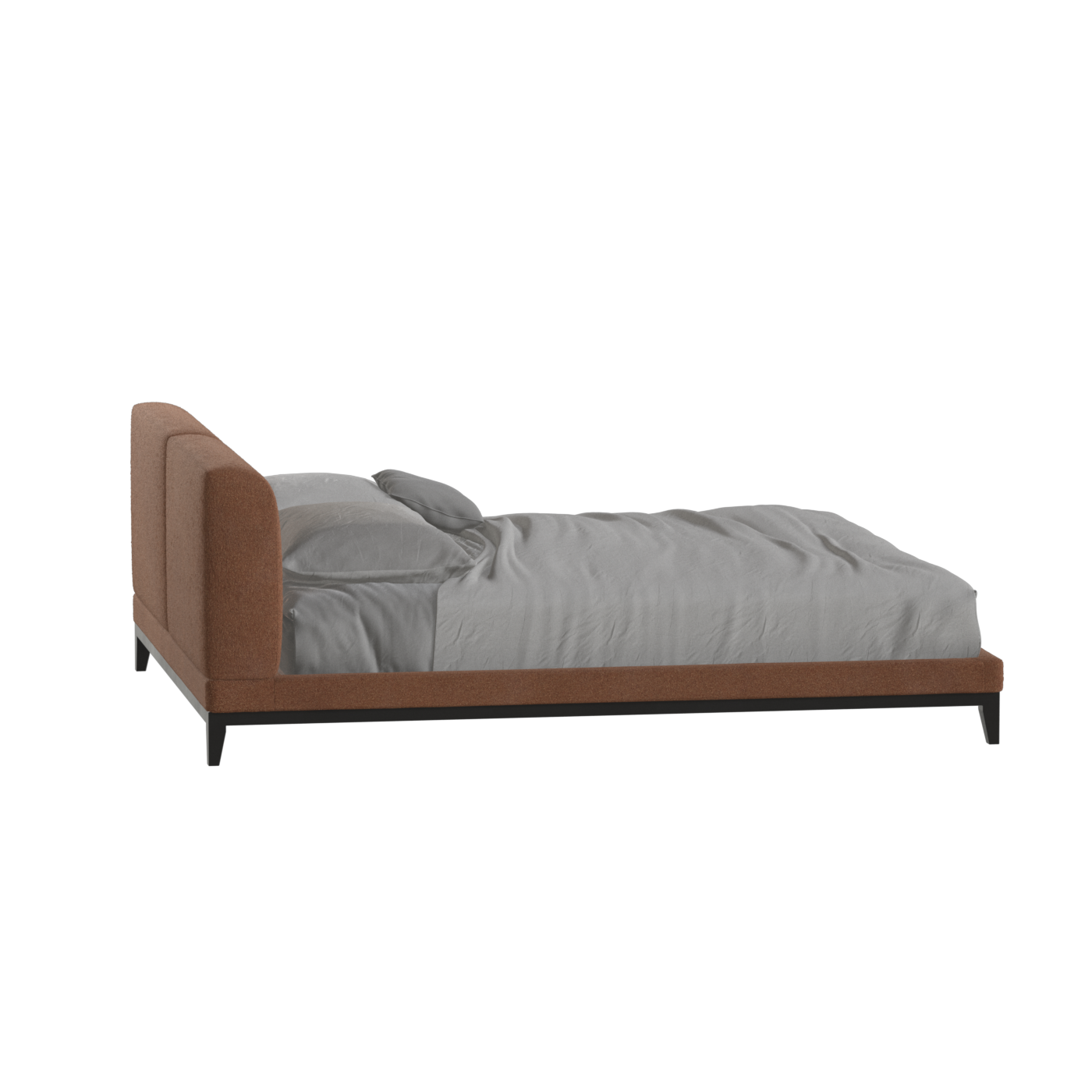 Infinity Upholstered Double Bed with Elegant Headboard