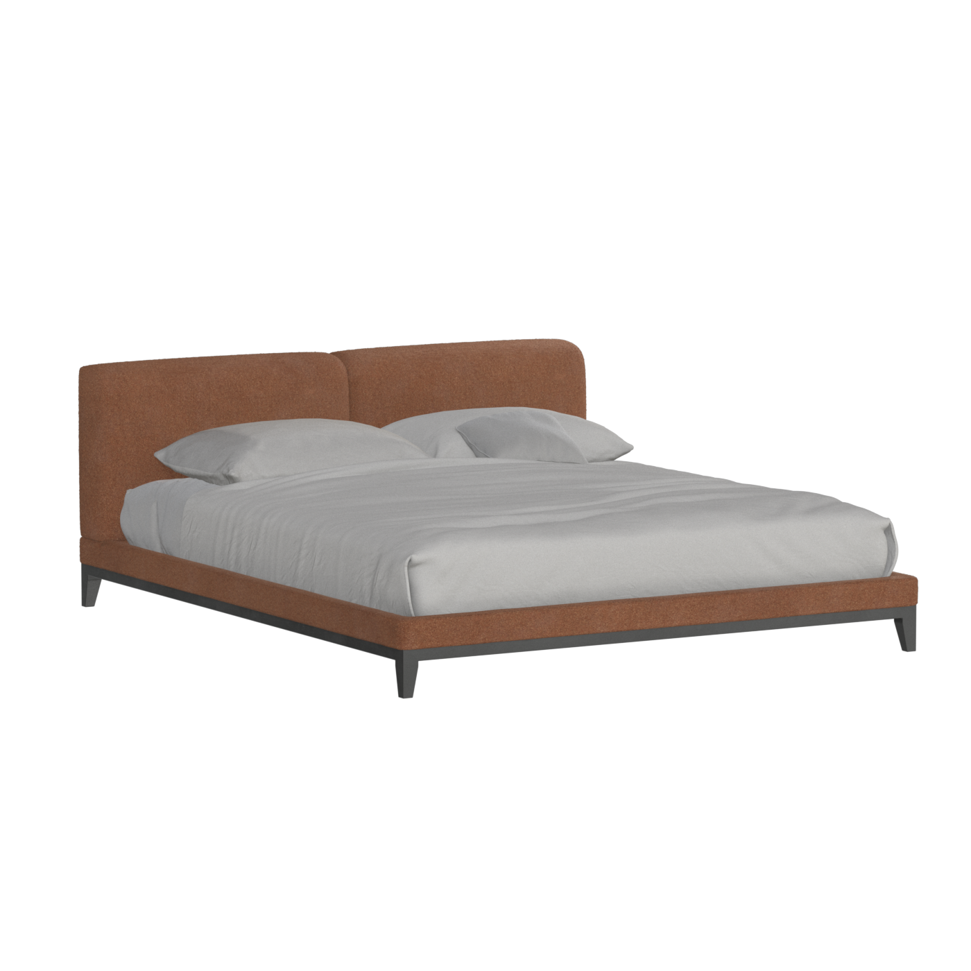 Infinity Upholstered Double Bed with Elegant Headboard