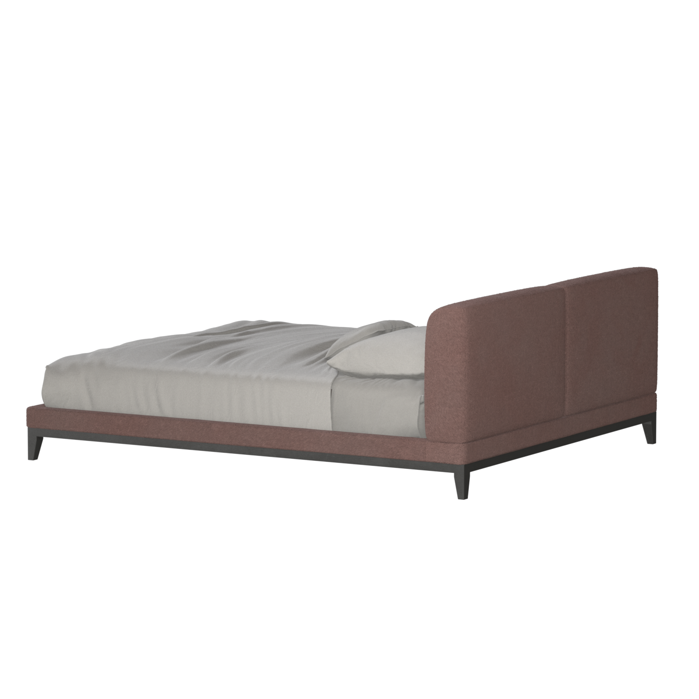 Infinity Upholstered Double Bed with Elegant Headboard