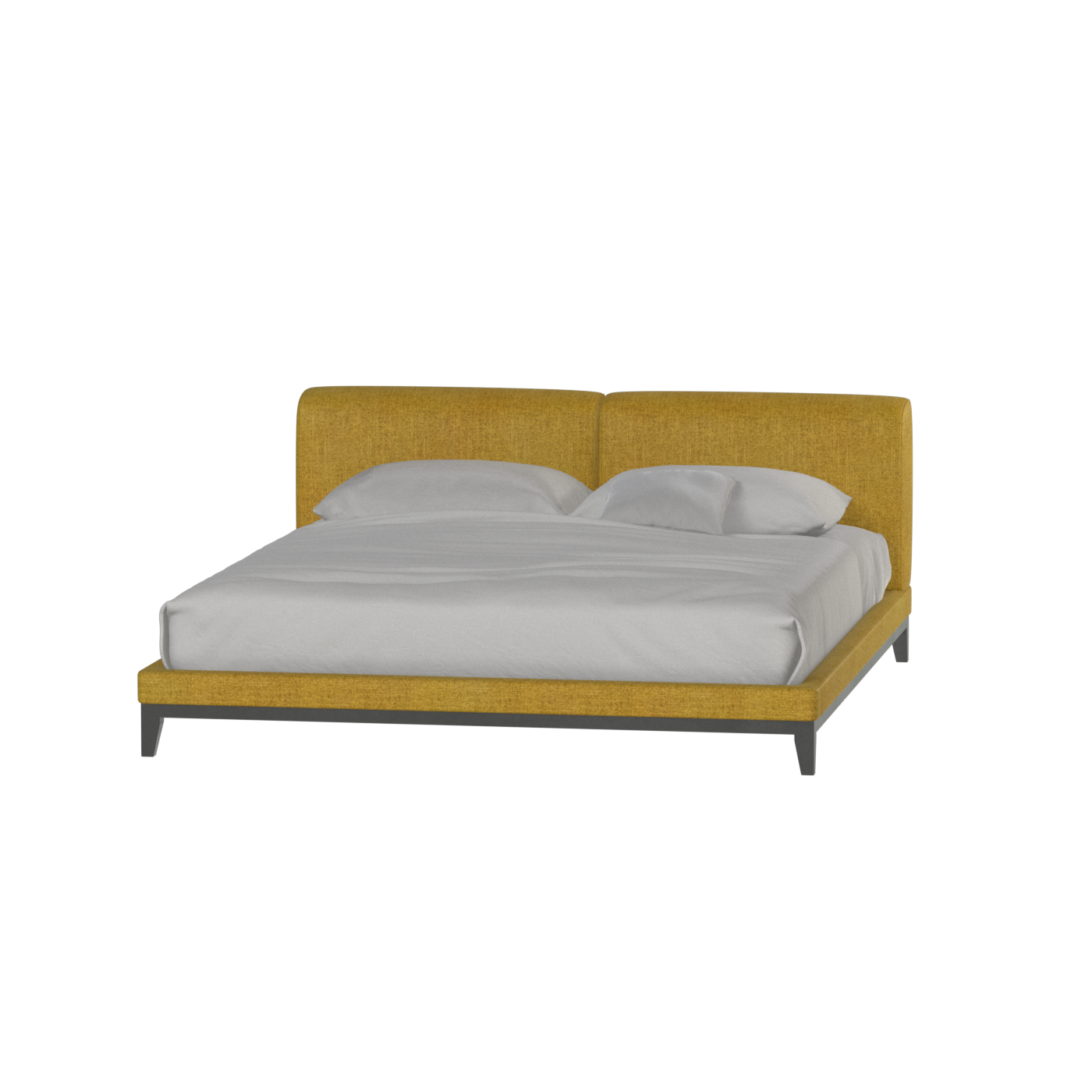 Infinity Upholstered Double Bed with Elegant Headboard