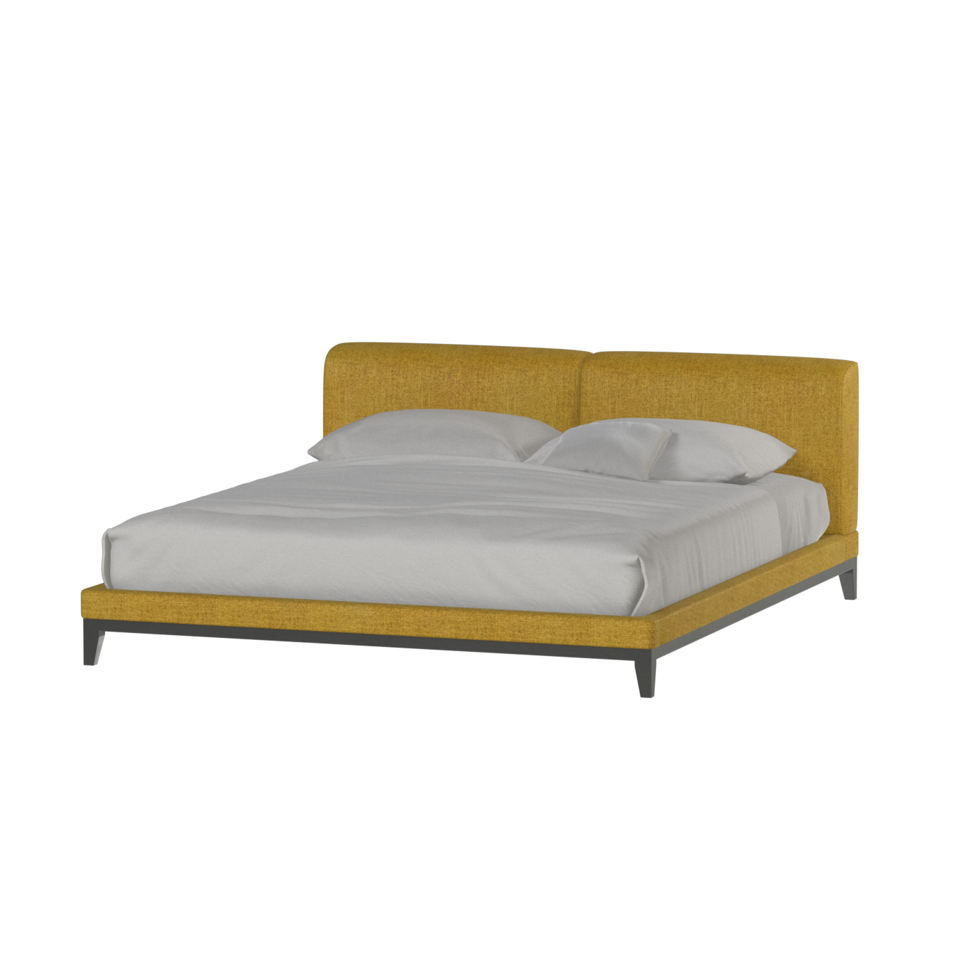 Infinity Upholstered Double Bed with Elegant Headboard