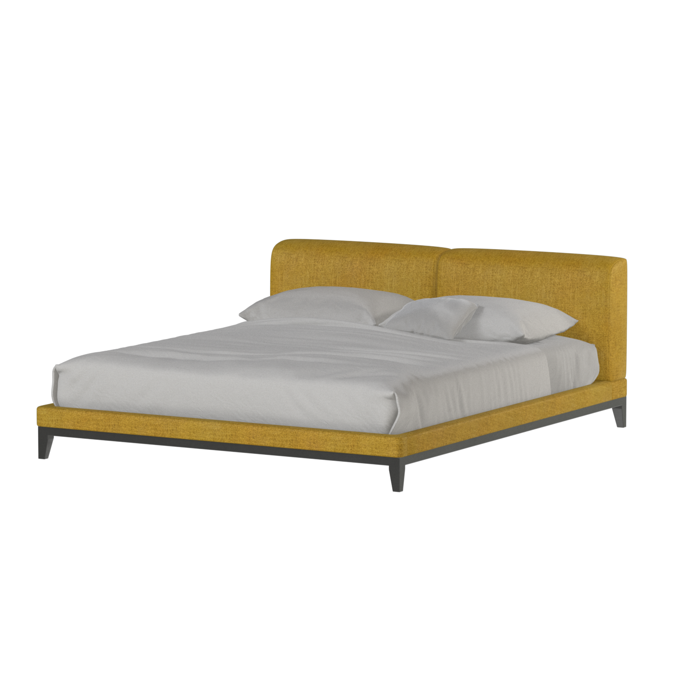 Infinity Upholstered Double Bed with Elegant Headboard