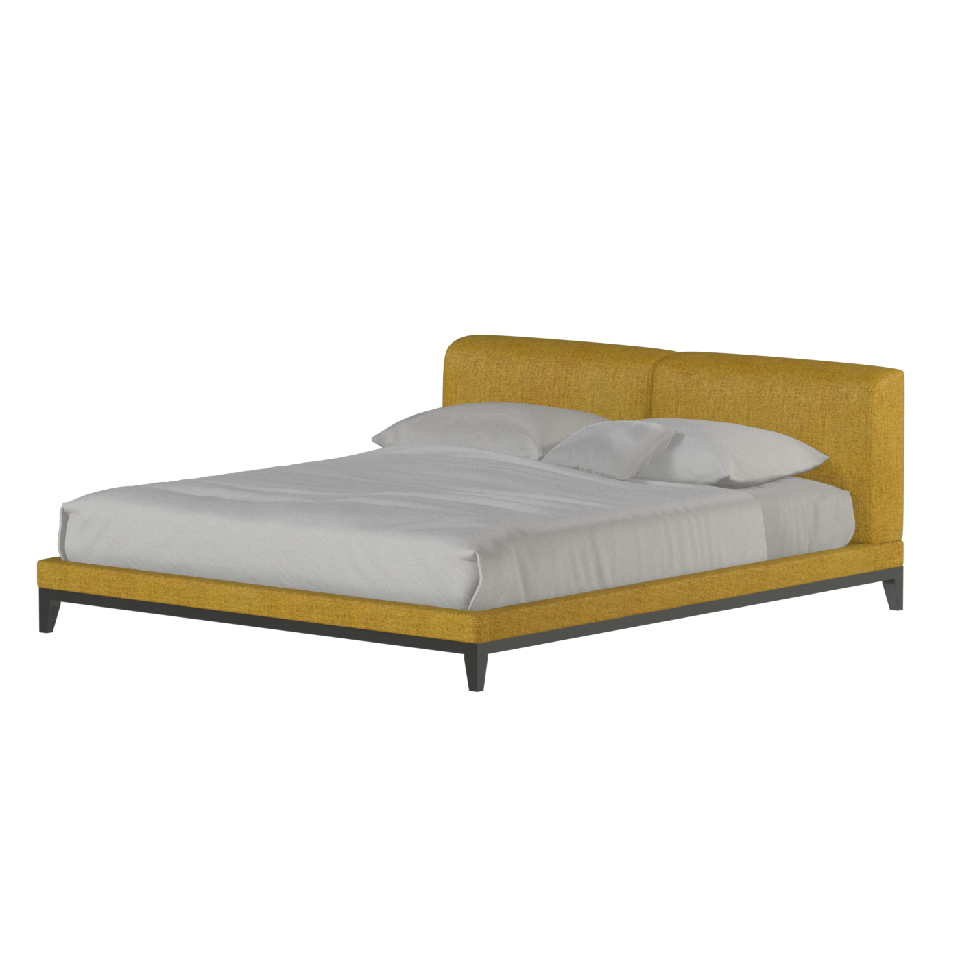 Infinity Upholstered Double Bed with Elegant Headboard