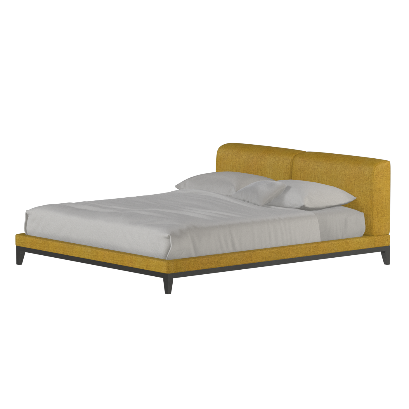 Infinity Upholstered Double Bed with Elegant Headboard