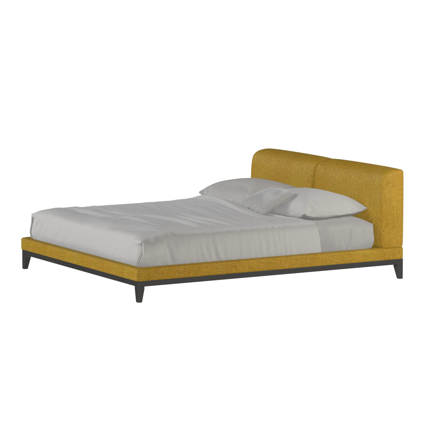 Infinity Upholstered Double Bed with Elegant Headboard