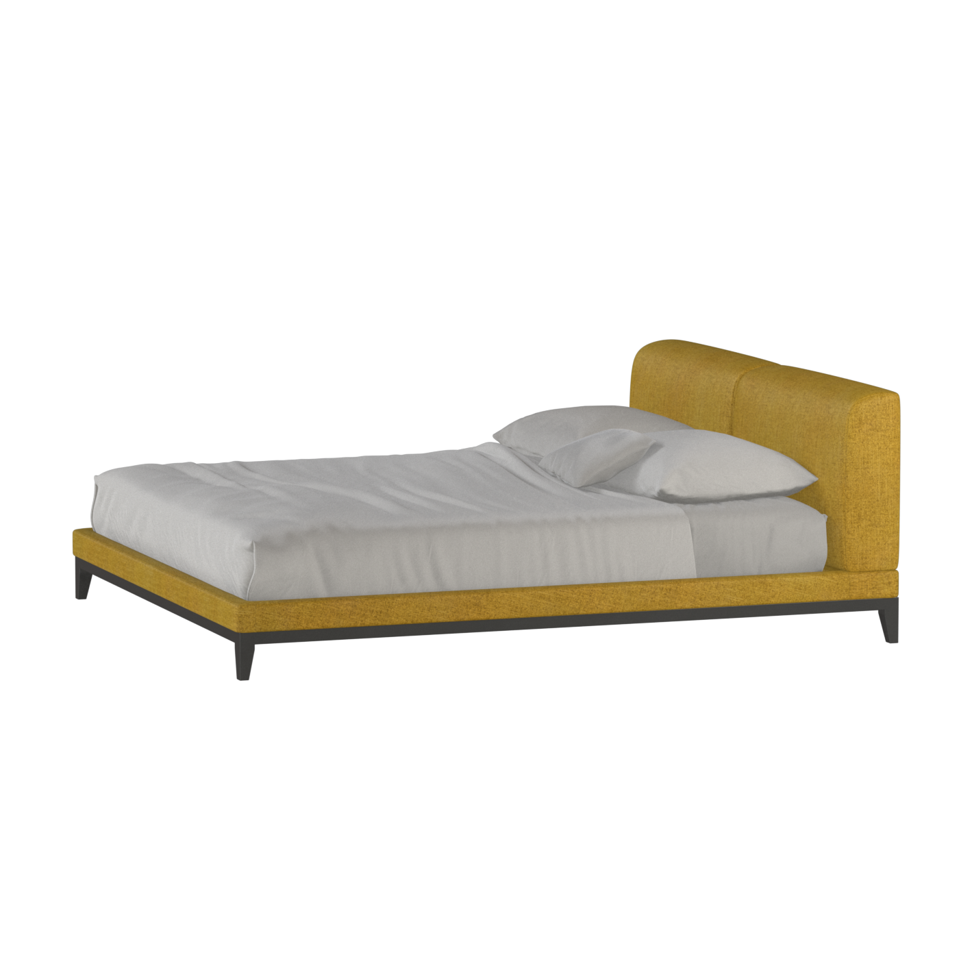 Infinity Upholstered Double Bed with Elegant Headboard