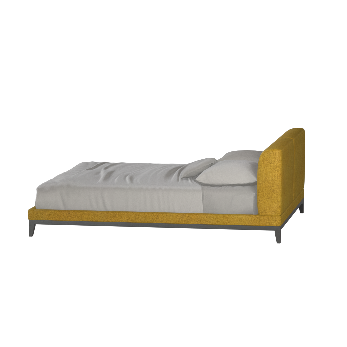 Infinity Upholstered Double Bed with Elegant Headboard