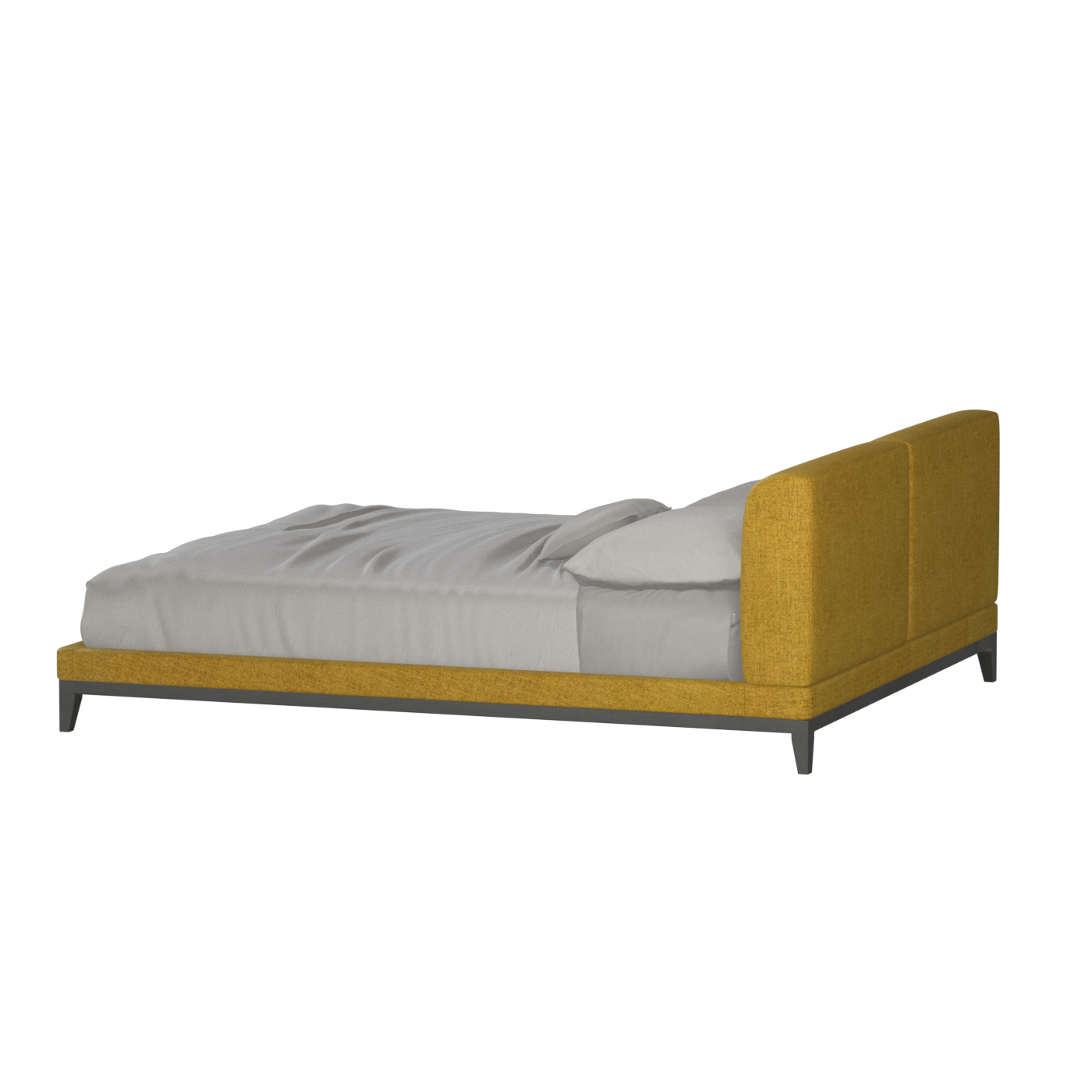 Infinity Upholstered Double Bed with Elegant Headboard