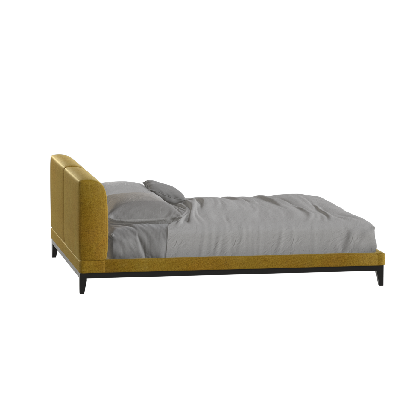 Infinity Upholstered Double Bed with Elegant Headboard