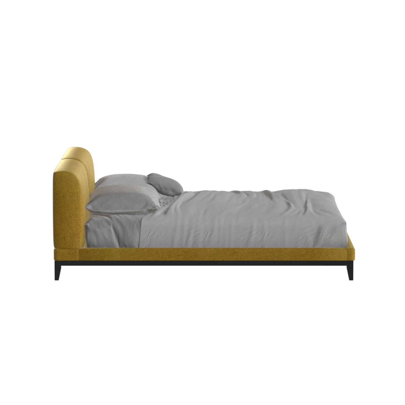 Infinity Upholstered Double Bed with Elegant Headboard